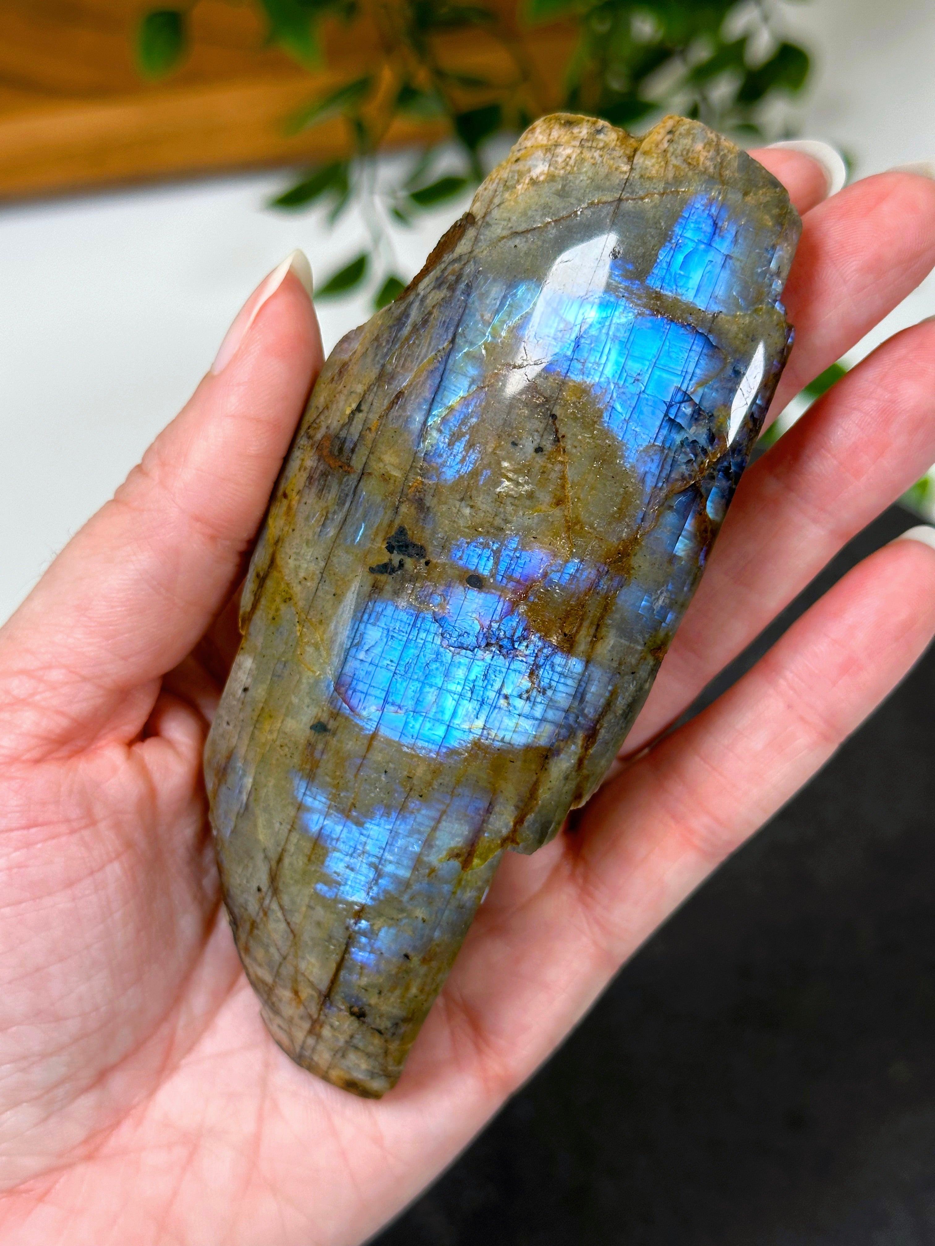ELECTRIC BLUE MOONSTONE 2 (WISCONSIN) - Black Friday sale, blue moonstone, electric blue moonstone, moonstone, once in a blue moon, one of a kind, Wisconsin moonstone - The Mineral Maven