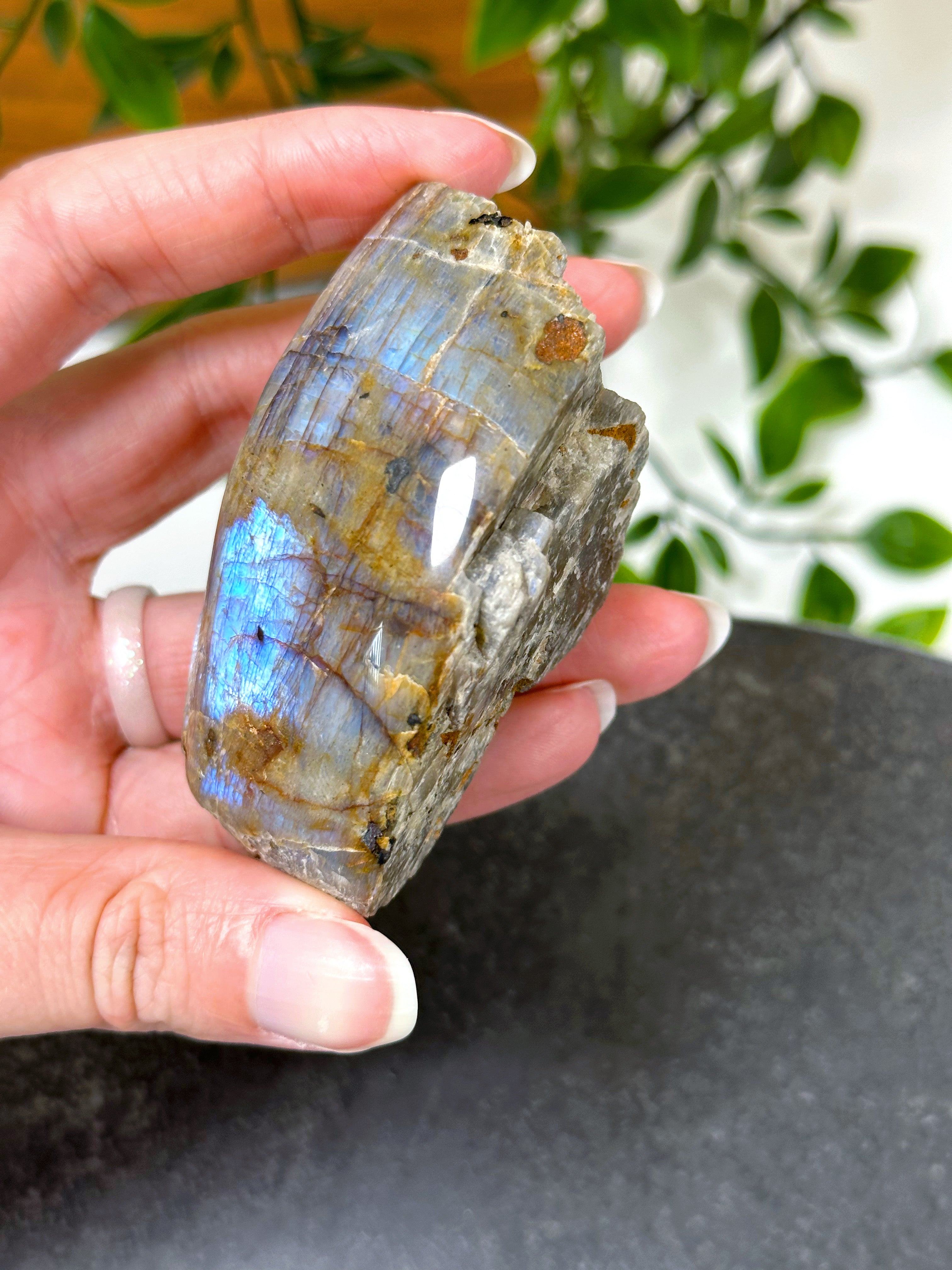 ELECTRIC BLUE MOONSTONE 4 (WISCONSIN) - Black Friday sale, blue moonstone, electric blue moonstone, moonstone, once in a blue moon, one of a kind, Wisconsin moonstone - The Mineral Maven