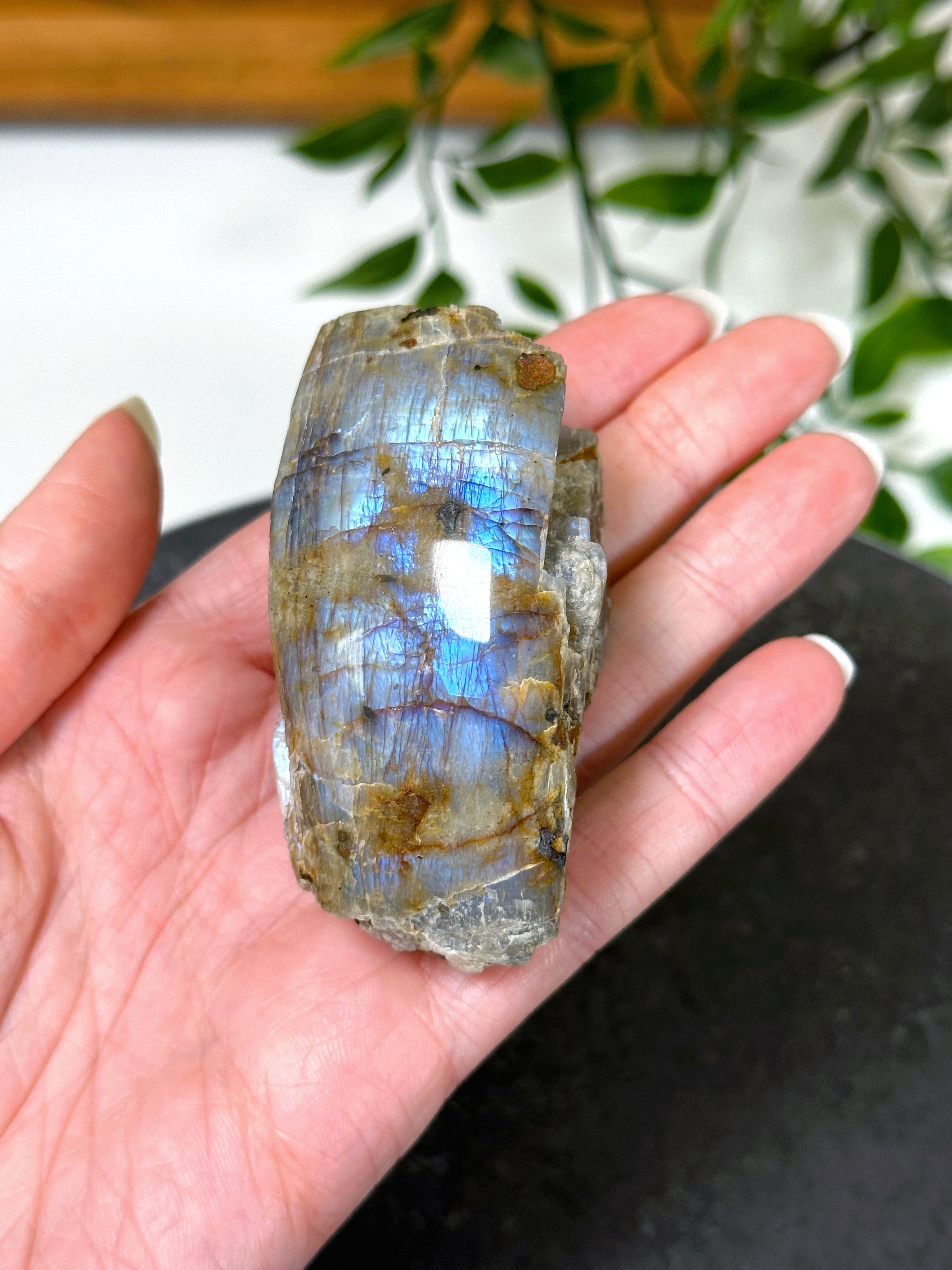 ELECTRIC BLUE MOONSTONE 4 (WISCONSIN) - Black Friday sale, blue moonstone, electric blue moonstone, moonstone, once in a blue moon, one of a kind, Wisconsin moonstone - The Mineral Maven