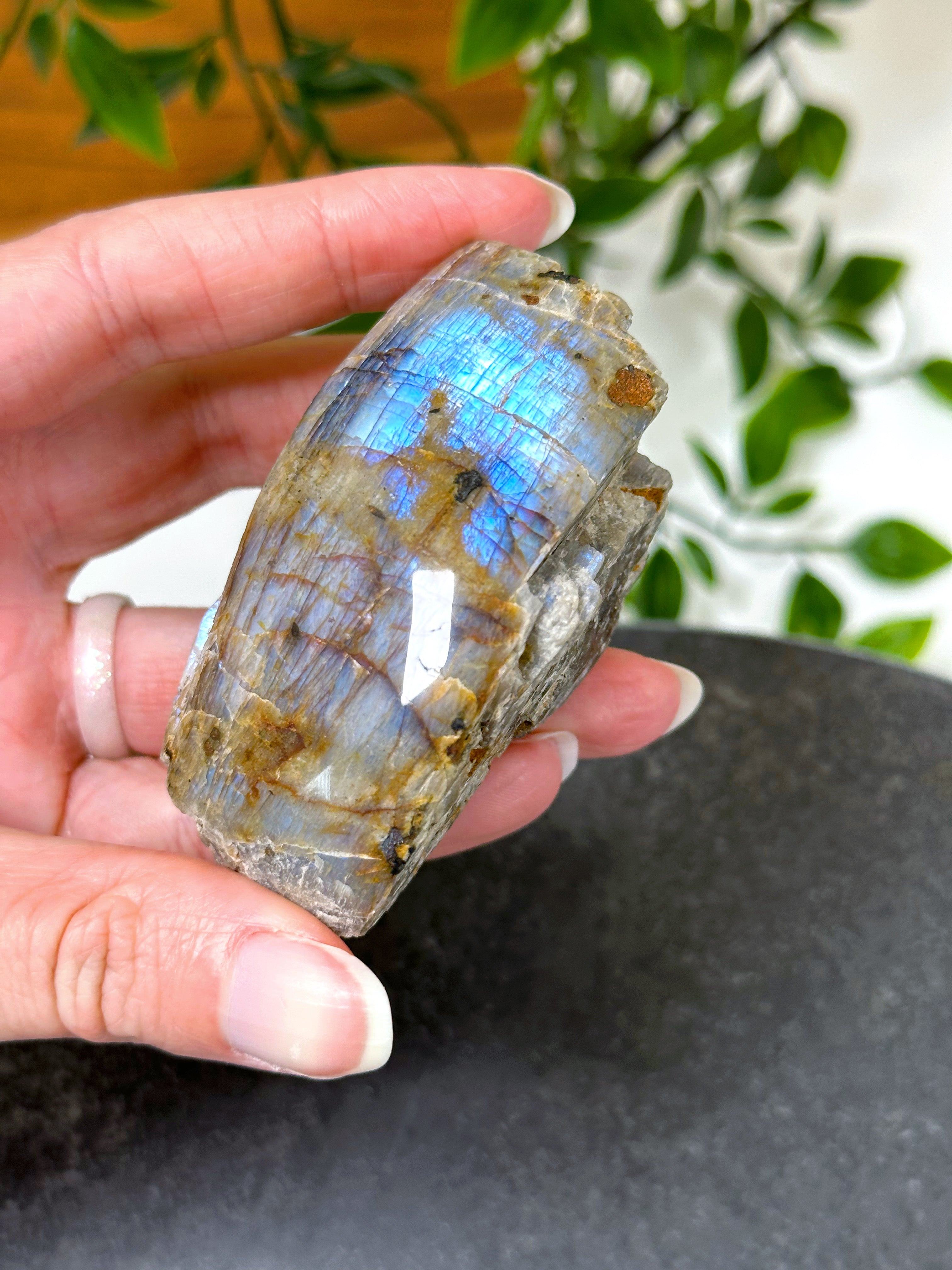 ELECTRIC BLUE MOONSTONE 4 (WISCONSIN) - Black Friday sale, blue moonstone, electric blue moonstone, moonstone, once in a blue moon, one of a kind, Wisconsin moonstone - The Mineral Maven