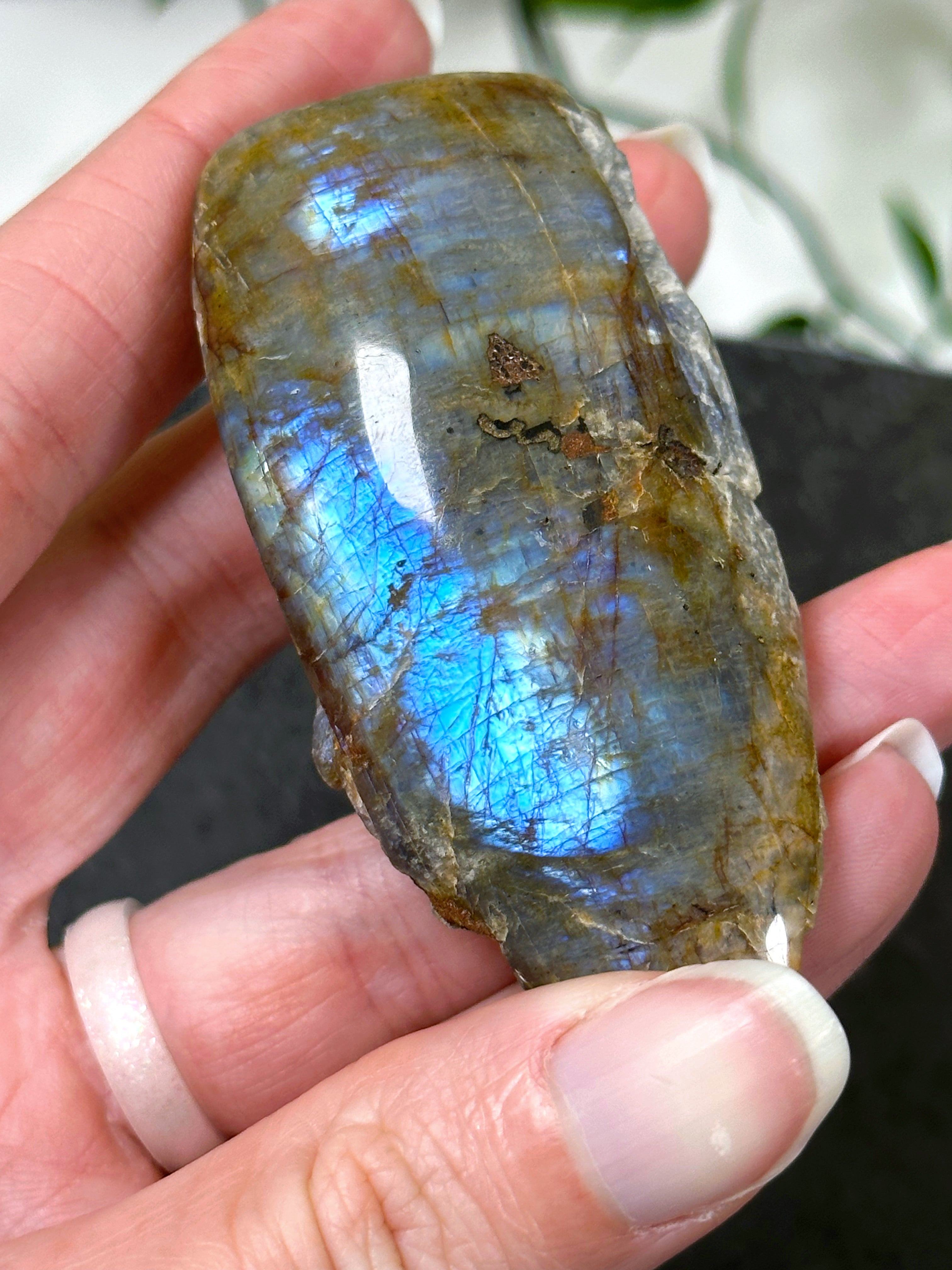 ELECTRIC BLUE MOONSTONE 6 (WISCONSIN) - Black Friday sale, blue moonstone, electric blue moonstone, moonstone, once in a blue moon, one of a kind, Wisconsin moonstone - The Mineral Maven