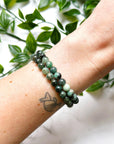 EMERALD 6mm - HANDMADE CRYSTAL BRACELET - 10 Dec Inventory, 6mm, april astro, bracelet, bracelet inventory check, cancer, cancer stack, crystal bracelet, earth, emerald, faceted, gemini, gemini stack, green, handmade bracelet, jewelry, June 2025 inventory check, june wrist candy, market bracelet, may day/beltane, summer wrist candy, taurus, taurus stack, Wearable - The Mineral Maven