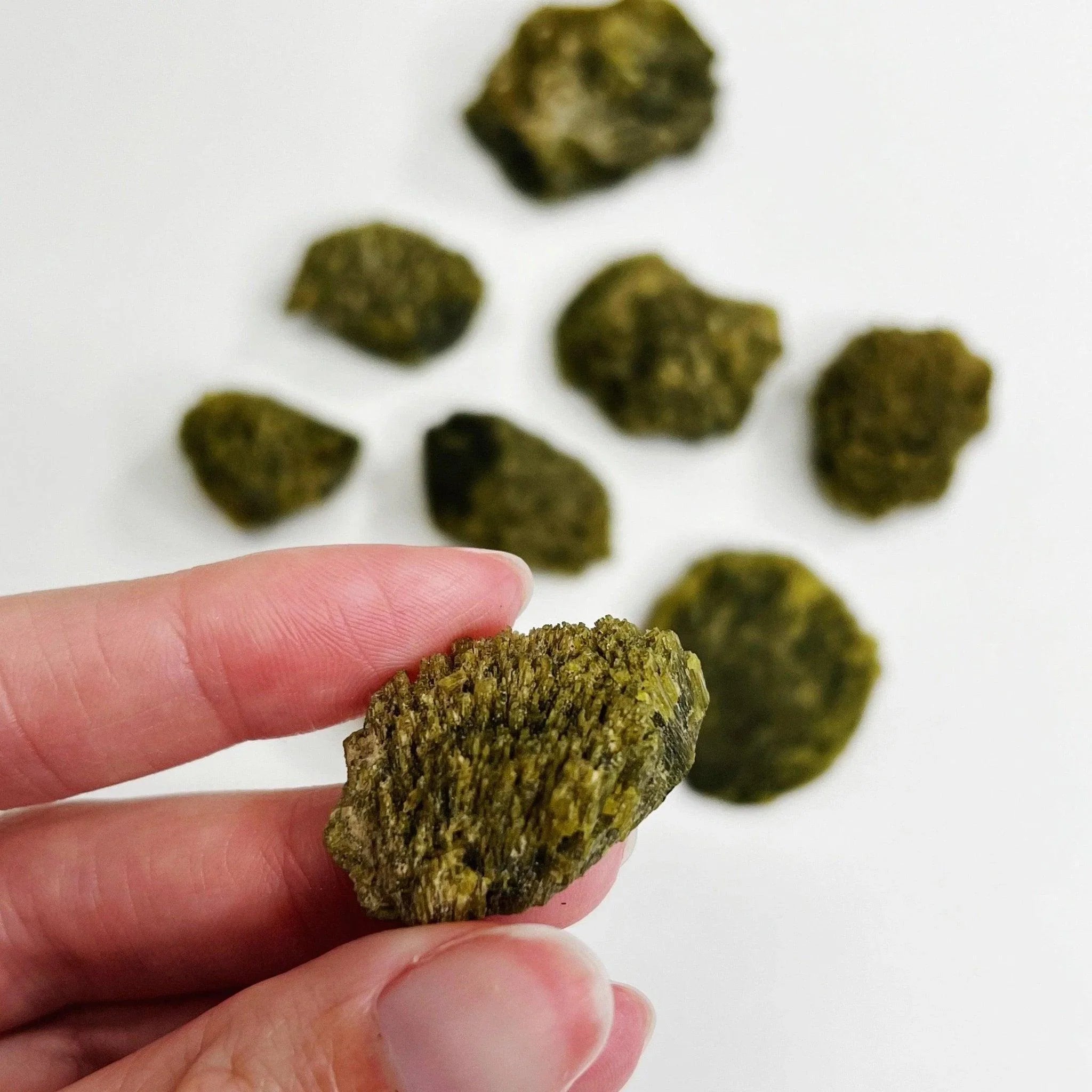 EPIDOTE SPRAY (RAW - TERMINATED CLUSTERS) - 33 bday, abundance gift bundle, epidote, epidote fan, good luck + abundance, holiday sale, new year sale, raw crystal, raw epidote, raw stone - The Mineral Maven