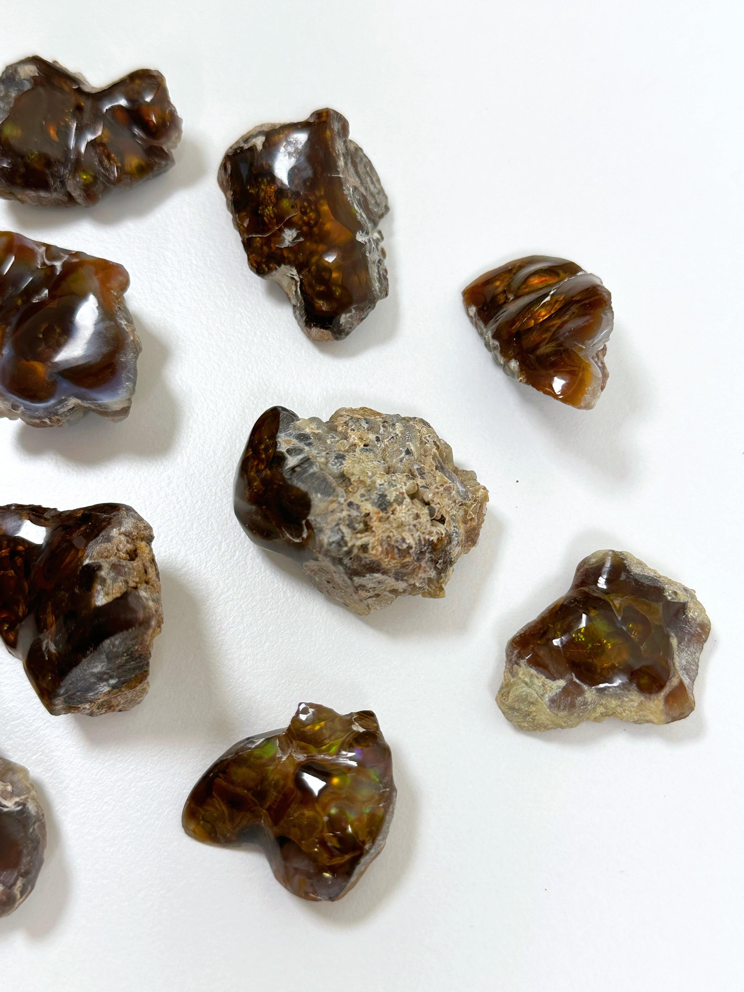 FIRE AGATE - SEMI POLISHED - 33 bday, 444 sale, Black Friday sale, crystal, emotional support, fire agate, holiday sale, new year sale, raw crystal, Rough Stone - The Mineral Maven