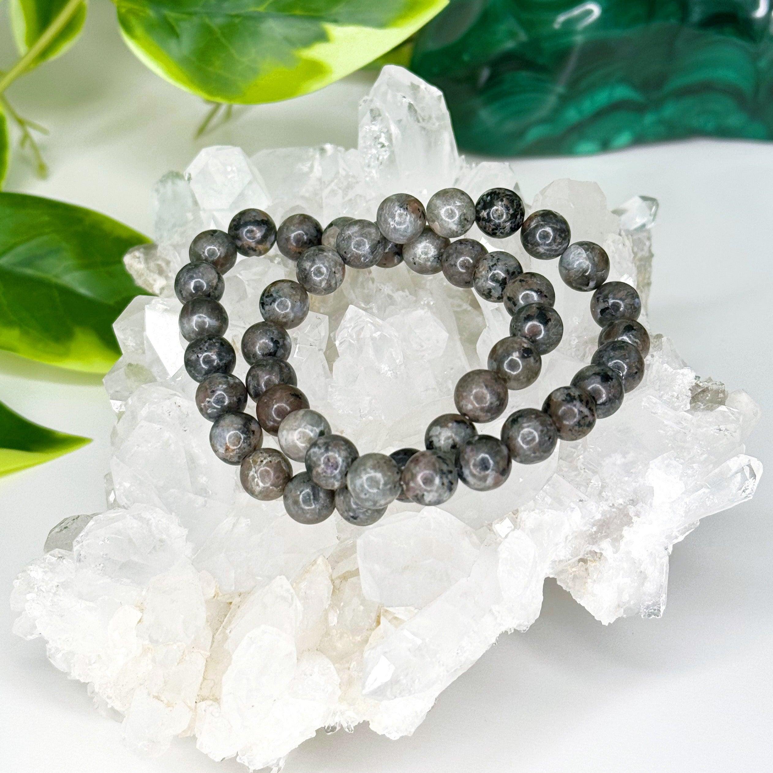 ‘FIRELITE’ 8mm (UV REACTIVE) - HANDMADE CRYSTAL BRACELET - 10 Dec Inventory, 8mm, bracelet, bracelet inventory check, calm gift bundle, crystal bracelet, emotional support, firelite, grey, handmade bracelet, jewelry, June 2025 inventory check, market bracelet, Scorpio Season, Wearable - The Mineral Maven
