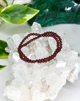 GARNET 4mm - HANDMADE CRYSTAL BRACELET - 10 Dec Inventory, 2025 vibes, 4mm, aquarius, aquarius stack, Aries, aries stack, bracelet, bracelet inventory check, capricorn, capricorn stack, crystal bracelet, earth, fire, garnet, handmade bracelet, jewelry, June 2025 inventory check, Leo, leo stack, Leo szn, market bracelet, red, solstice collection, virgo, virgo stack, Wearable, winter solstice, winter solstice collection - The Mineral Maven