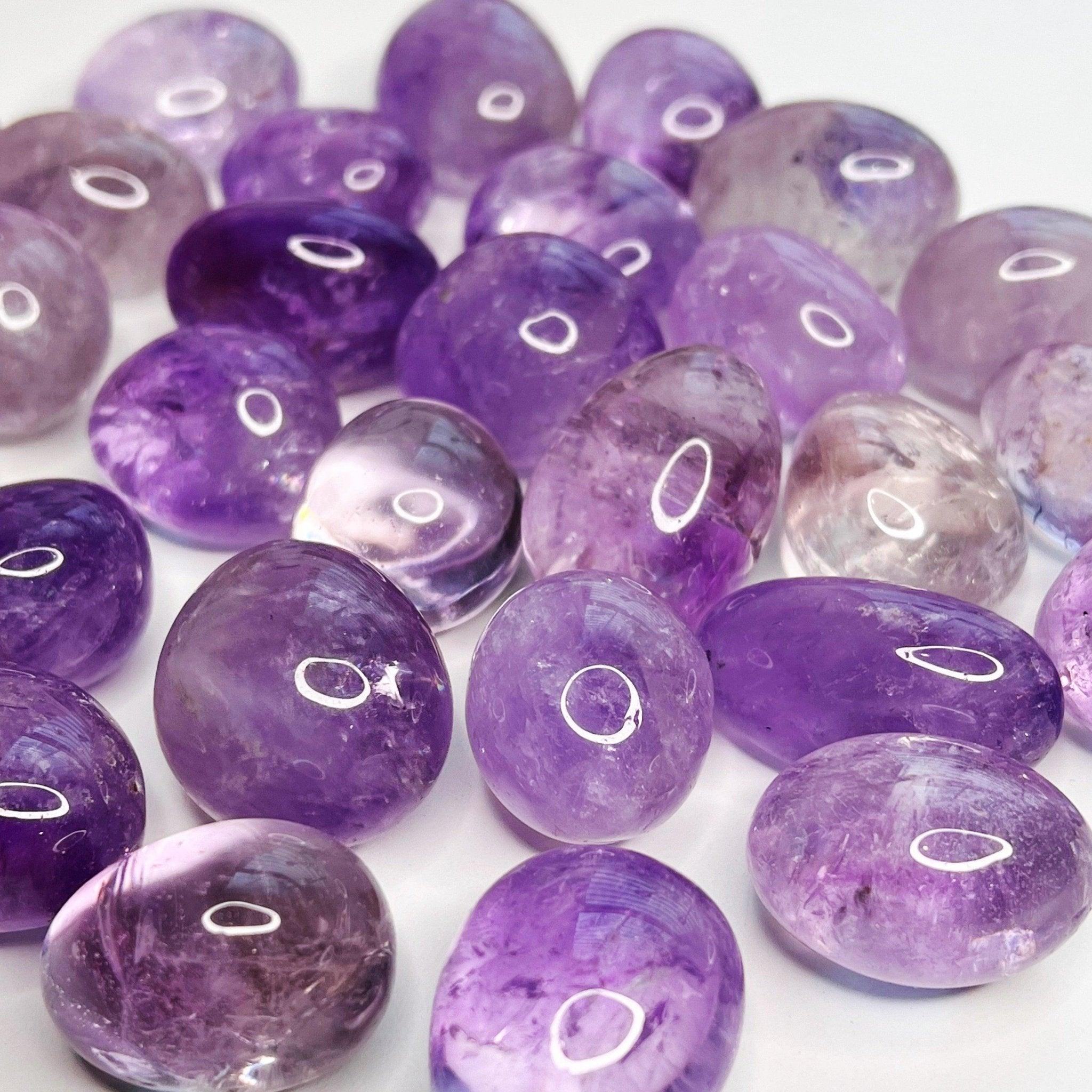 GEMMY AMETHYST CHONK - 33 bday, 444 sale, amethyst, bulk, chonky, emotional support, end of year sale, gemmy amethyst, grief gift bundle, holiday sale, new year sale, pocket crystal, pocket stone, protection gift bundle, spring equinox, tumble, valentine&#39;s day - The Mineral Maven