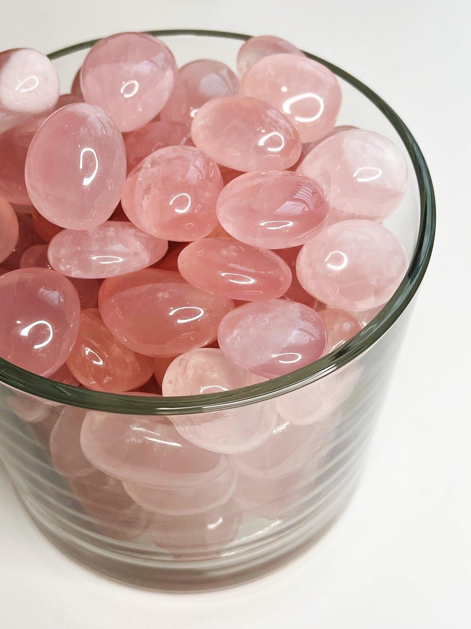 GEMMY ROSE QUARTZ CHONK - 33 bday, 444 sale, Black Friday sale, bulk, crystals for beginners, emotional support, end of year sale, fertility, gemmy rose quartz, grief gift bundle, holiday sale, love gift bundle, new year sale, pocket crystal, pocket stone, rose quartz, spring equinox, spring things, tumble, valentine's day - The Mineral Maven