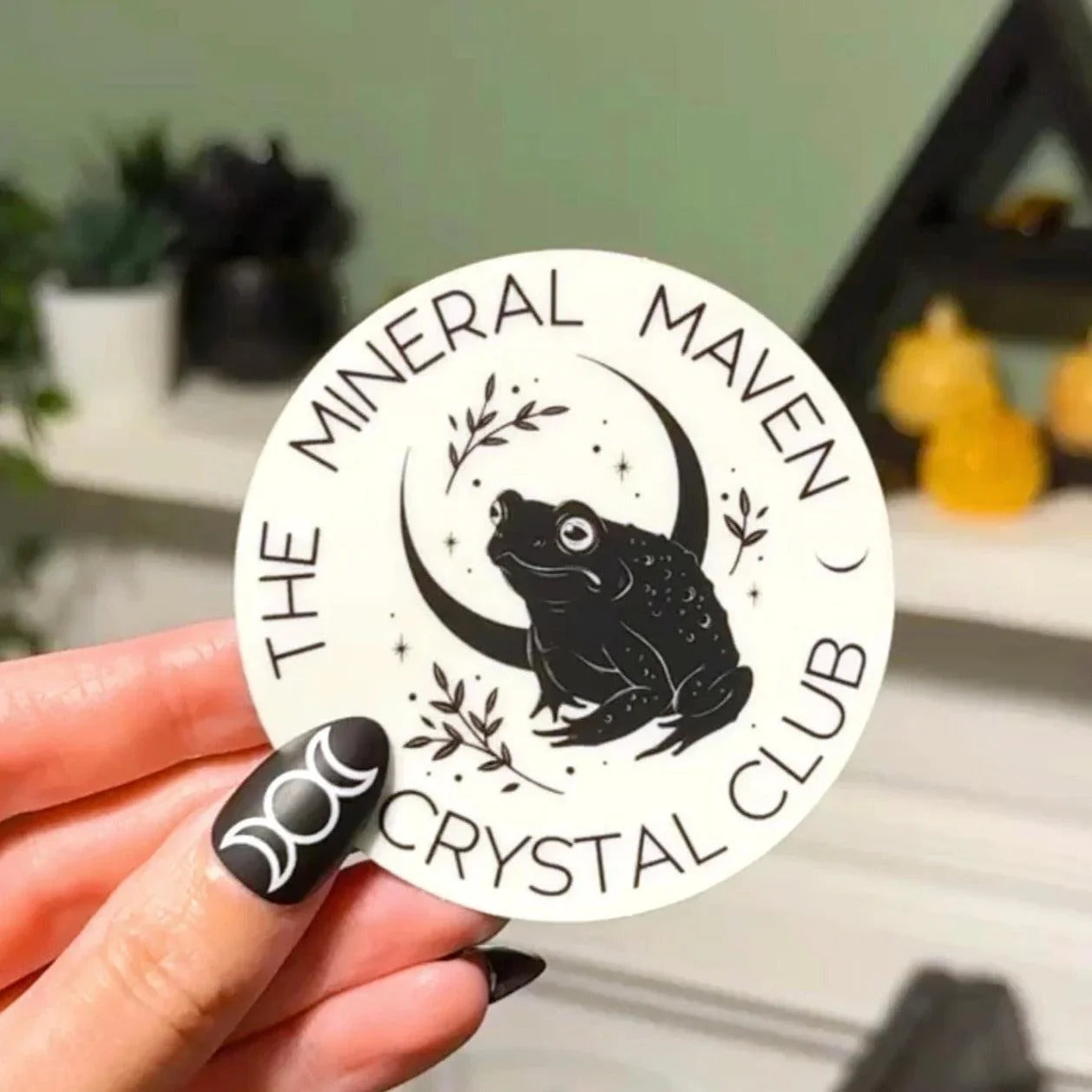 GLOW-IN-THE-DARK CC LOGO STICKER - - The Mineral Maven