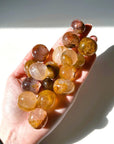 GOLDEN HEALER QUARTZ CHONK - 2025 vibes, 33 bday, 444 sale, Black Friday sale, bulk, end of year sale, golden healer, golden healer quartz, hematoid quartz, holiday sale, pocket crystal, pocket crystals, pocket stone, tumble, tumbled stone, tumbles - The Mineral Maven