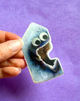 GOOGLY EYE AGATE TOWER STICKER - Black Friday sale, googly agate, merch, sticker - The Mineral Maven