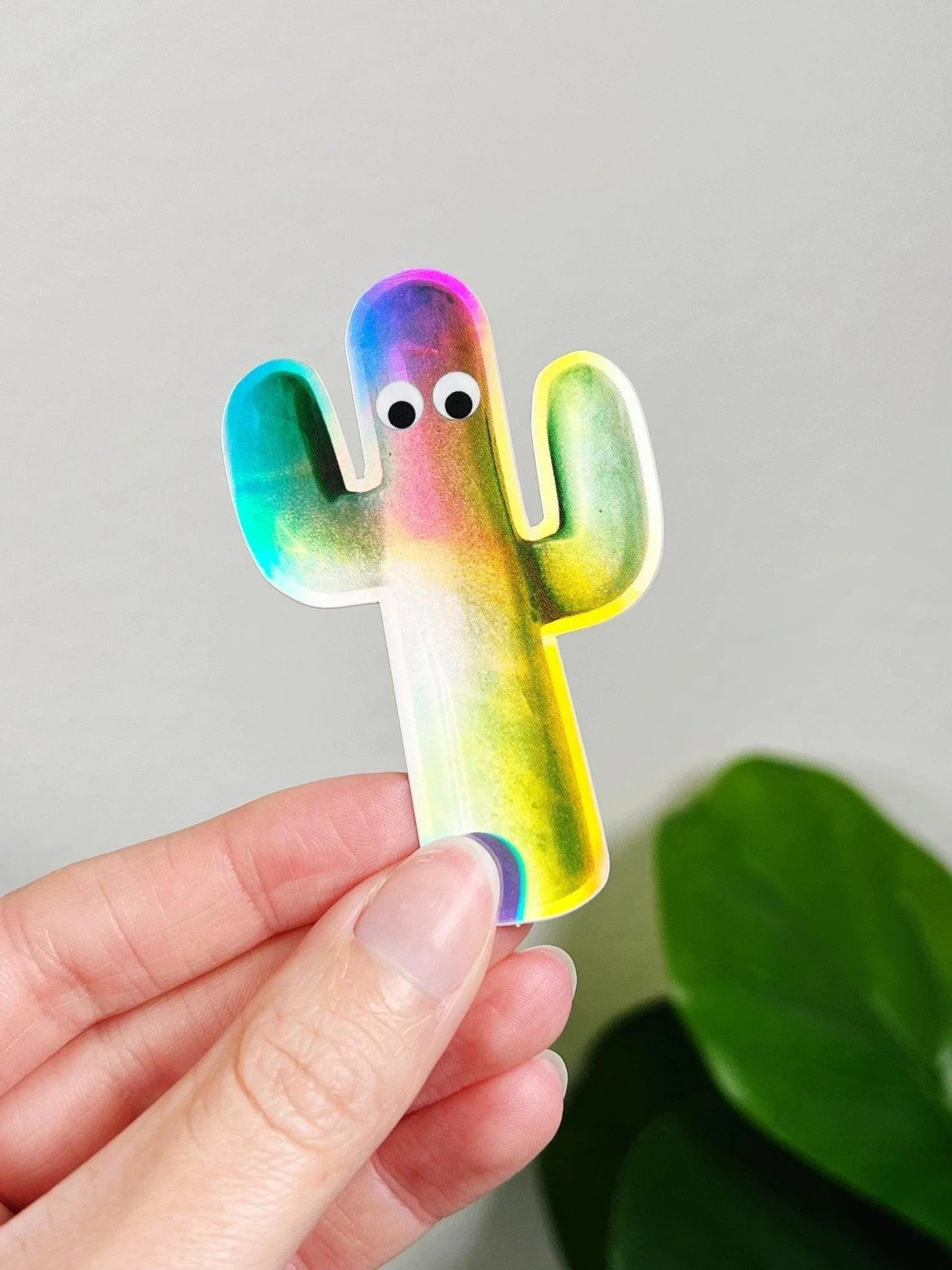 GOOGLY EYE CACTUS STICKER - 33 bday, 444 sale, Black Friday sale, cactus, cactus sticker, googly eye, holiday sale, new year sale, sticker, tucson, tucson update - The Mineral Maven