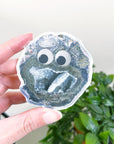 GOOGLY EYE GEODE STICKER - 33 bday, Black Friday sale, holiday sale, merch, sticker - The Mineral Maven