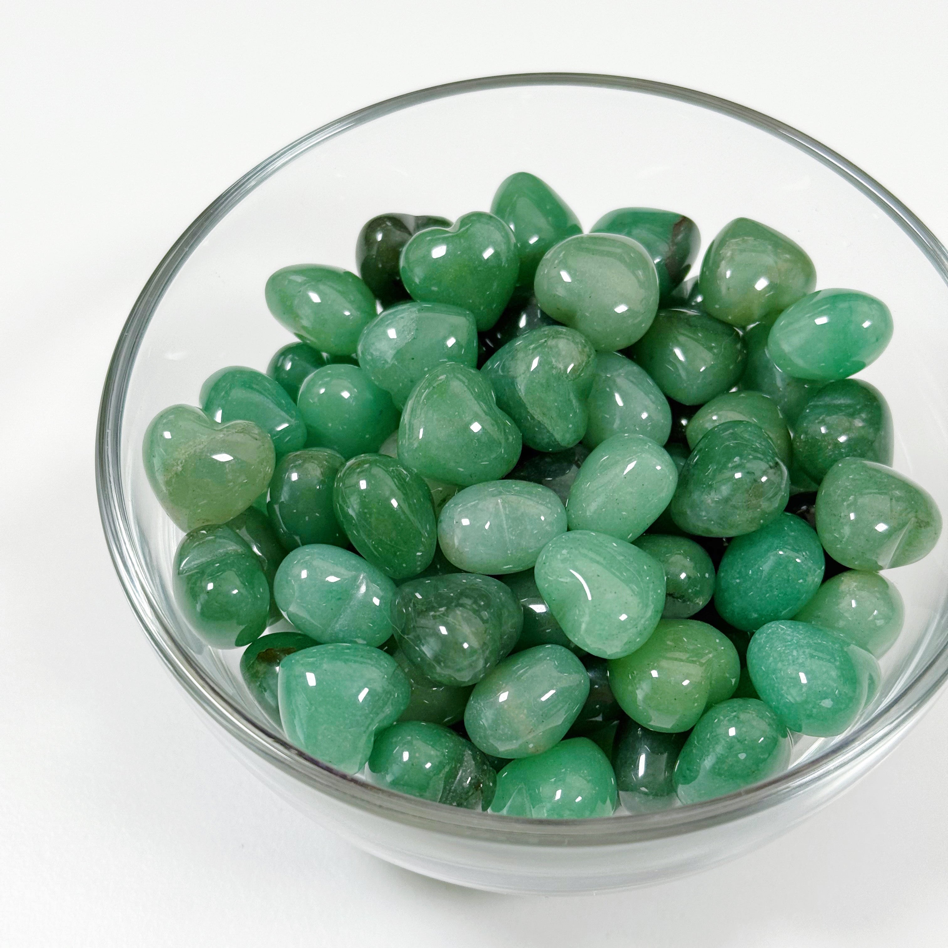 GREEN AVENTURINE MINI HEART - 6th anniversary, green aventurine, heart, heart shape, mini heart, pocket crystal, pocket crystals, pocket stone - The Mineral Maven