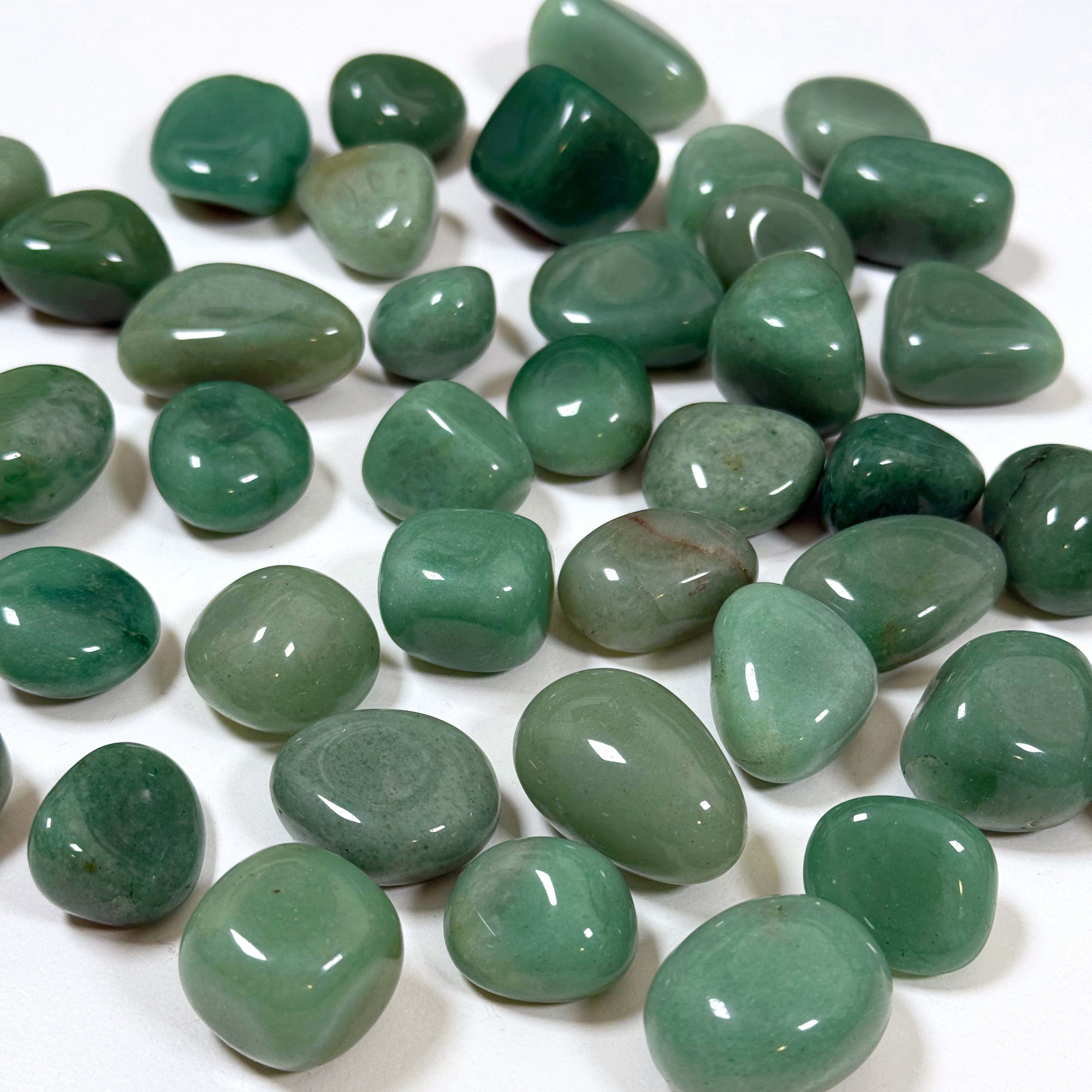 GREEN AVENTURINE TUMBLE - good luck + abundance, green aventurine, pocket crystal, pocket crystals, pocket stone, recently added, spring things, tumble, tumbled stone, tumbles - The Mineral Maven