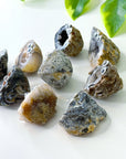 HEALING BUDDY - agate, crystal buddy, druzy agate, geode, googly agate, googly eye, googly eye agate, healing buddy, holiday vibes, oco geode, pocket crystal, pocket crystals, pocket stone - The Mineral Maven