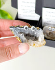 HEALING BUDDY - agate, crystal buddy, druzy agate, geode, googly agate, googly eye, googly eye agate, healing buddy, holiday vibes, oco geode, pocket crystal, pocket crystals, pocket stone - The Mineral Maven
