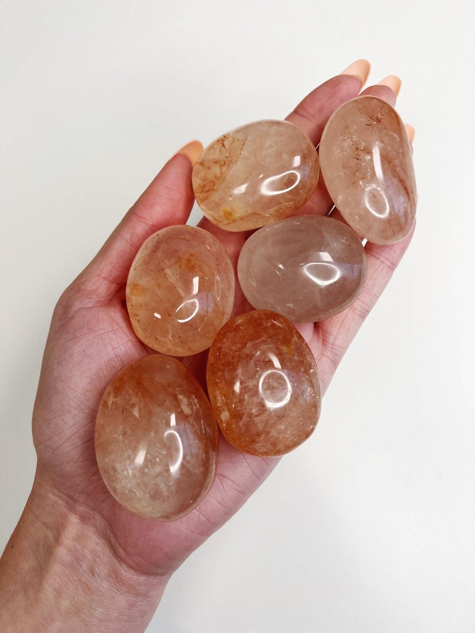 HEMATOID QUARTZ PEBBLE - 33 bday, 444 sale, Black Friday sale, end of year sale, hematite, hematoid, hematoid quartz, holiday sale, leo season, new year sale, palm stone, pebble, pebbles, pocket crystal, protection gift bundle, quartz, tumbled, tumbled stone, tumbles - The Mineral Maven