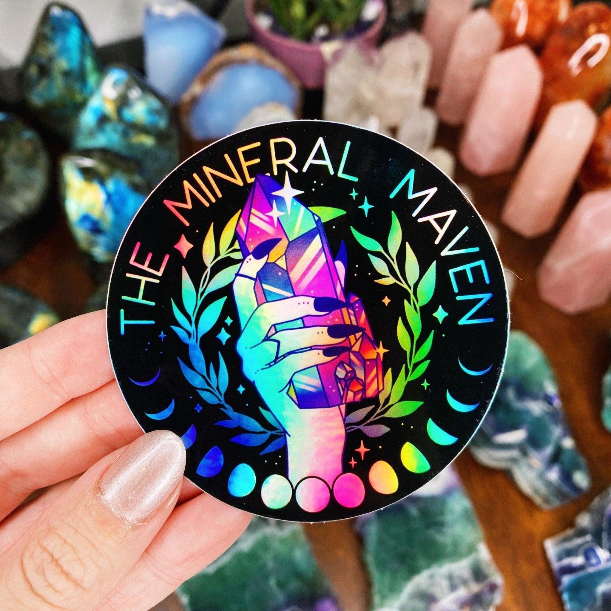 HOLOGRAPHIC MM LOGO STICKER - 33 bday, 444 sale, energy tool, holiday sale, merch, sticker - The Mineral Maven