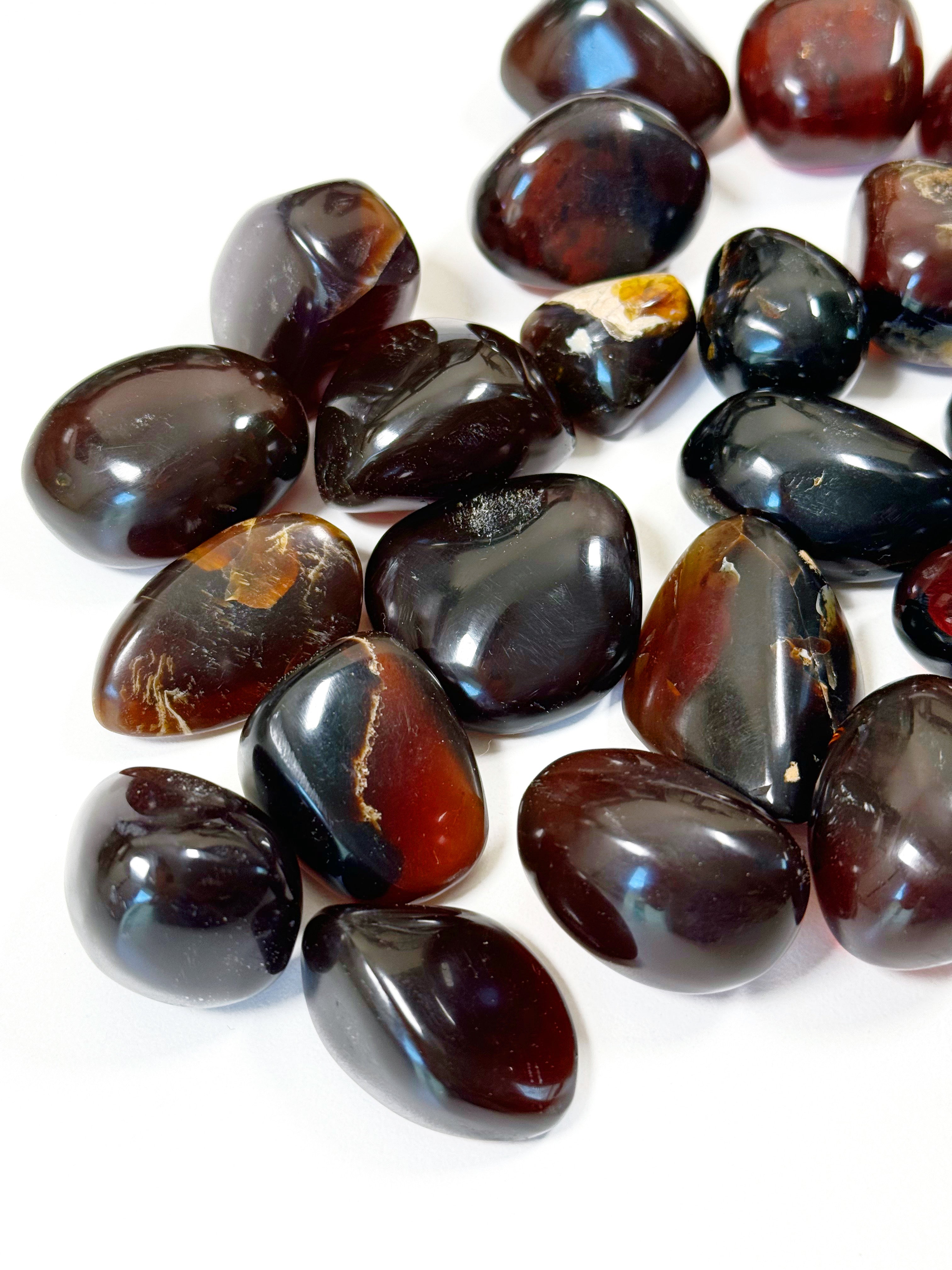 INDONESIAN "BLUE" AMBER TUMBLE - amber, Black Friday sale, blue amber, indonesian amber, pocket crystal, pocket crystals, pocket stone, tumble, tumbled, tumbled stone, tumbles - The Mineral Maven