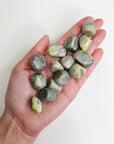 INFINITE SERPENTINE TUMBLE - 33 bday, 444 sale, chrysotile, emotional support, end of year sale, holiday sale, new year sale, pocket crystal, pocket crystals, pocket stone, serpentine, tumble, tumbled stone, tumbles - The Mineral Maven