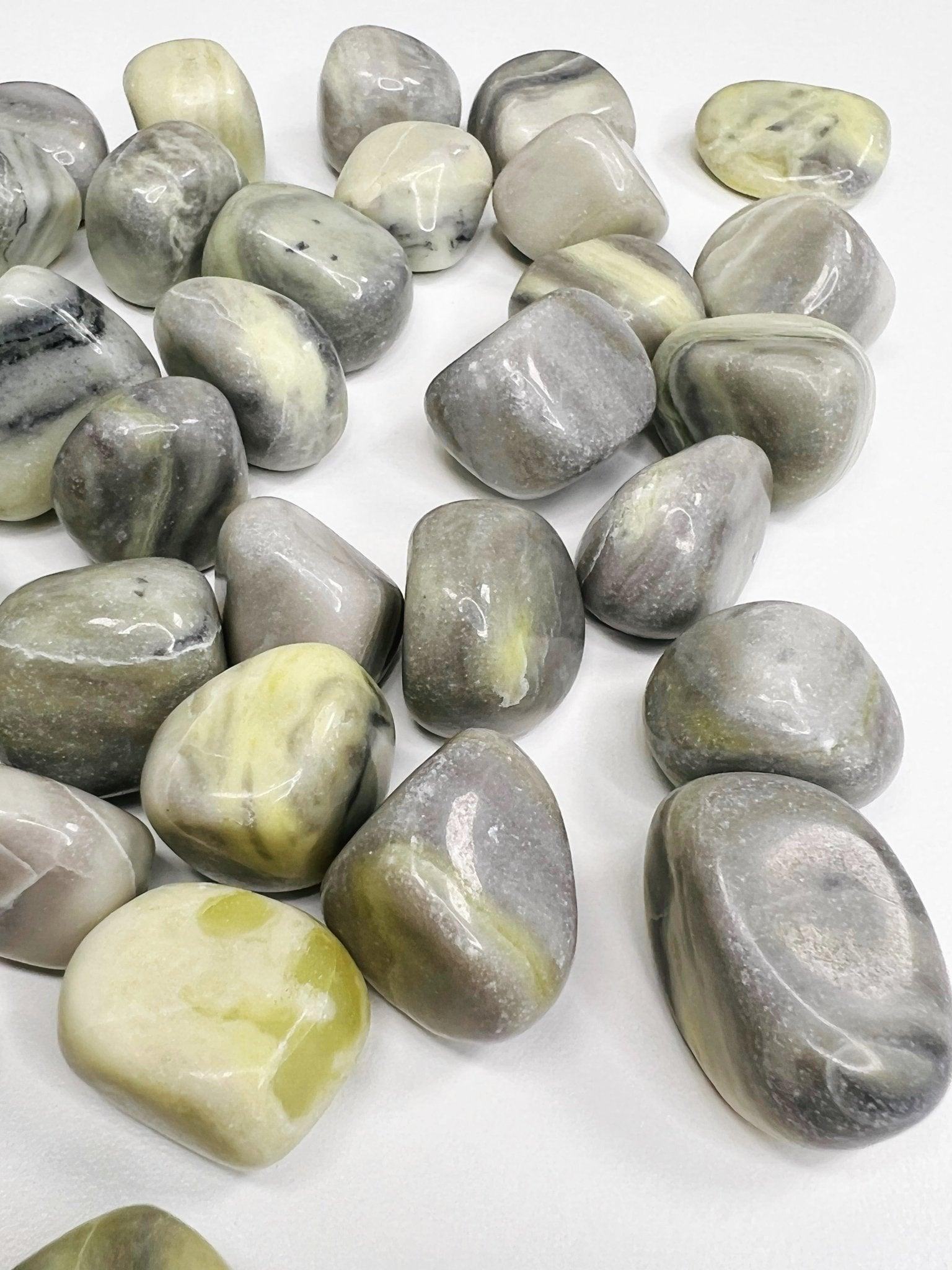 INFINITE SERPENTINE TUMBLE - 33 bday, 444 sale, chrysotile, emotional support, end of year sale, holiday sale, new year sale, pocket crystal, pocket crystals, pocket stone, serpentine, tumble, tumbled stone, tumbles - The Mineral Maven