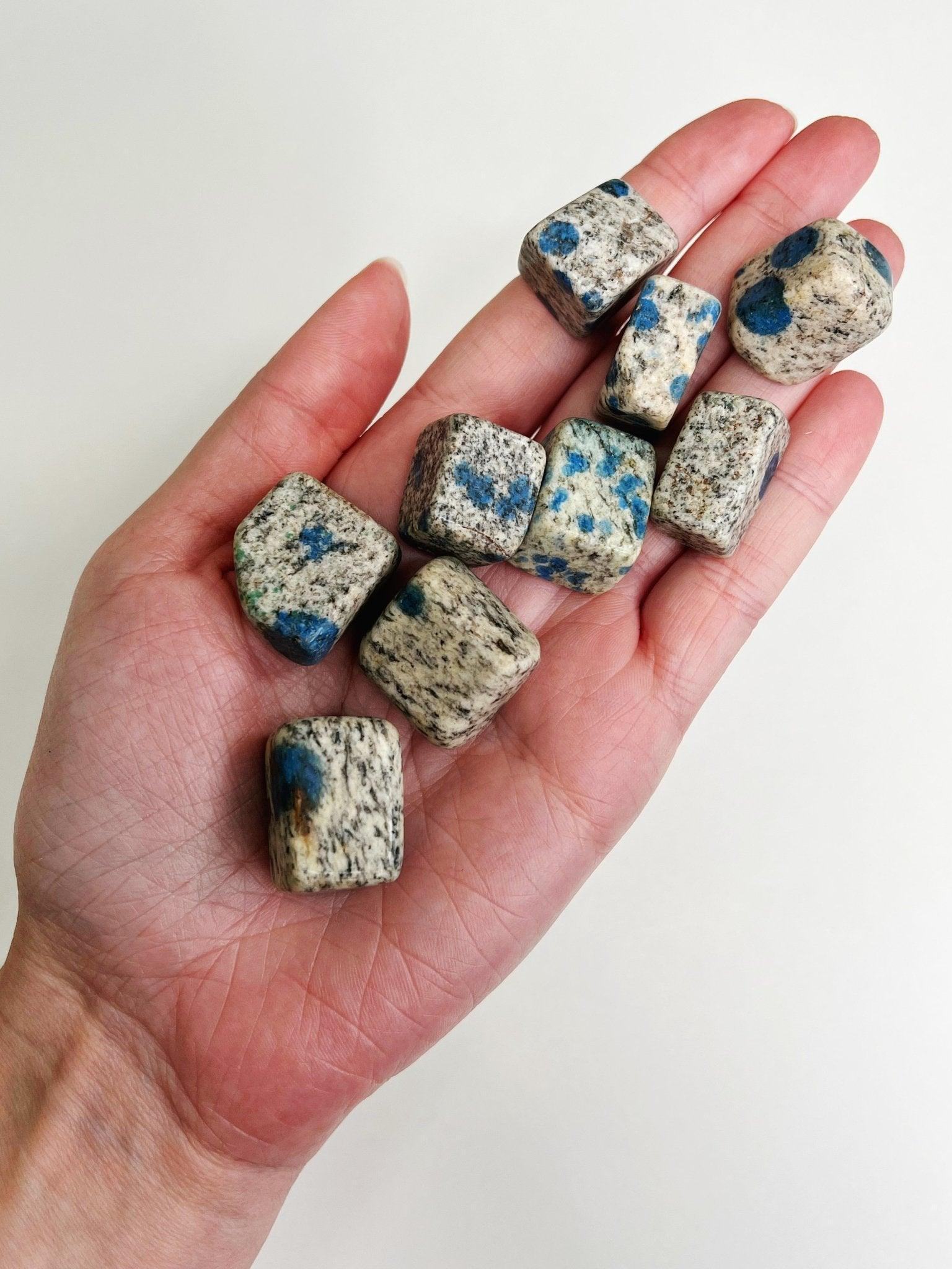 K2 GRANITE TUMBLE - 33 bday, 444 sale, end of year sale, focus gift bundle, holiday sale, k2, k2 granite, k2 stone, new year sale, pocket crystal, pocket crystals, pocket stone, tumble, tumbled stone, tumbles - The Mineral Maven