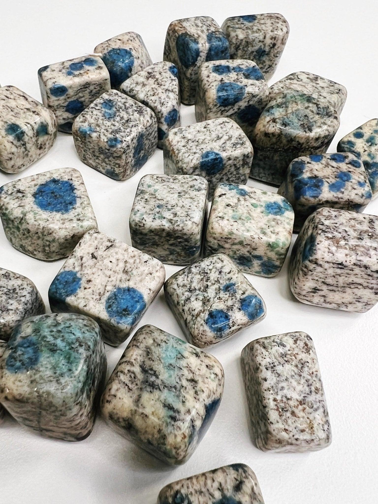 K2 GRANITE TUMBLE - 33 bday, 444 sale, end of year sale, focus gift bundle, holiday sale, k2, k2 granite, k2 stone, new year sale, pocket crystal, pocket crystals, pocket stone, tumble, tumbled stone, tumbles - The Mineral Maven