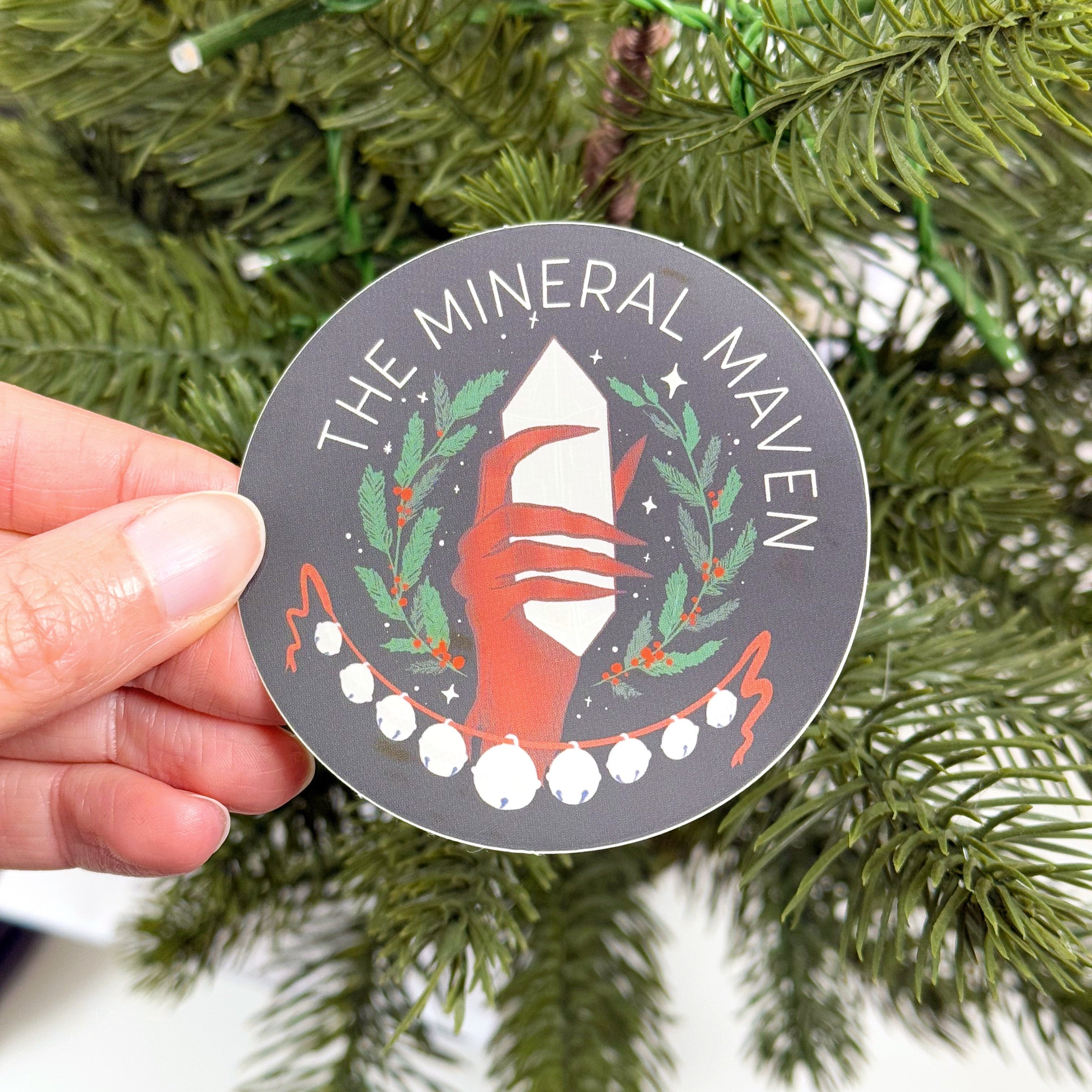 KRAMPUS LOGO STICKER - Black Friday sale, energy tool, holiday vibes, krampus logo, merch, sticker - The Mineral Maven