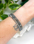 LABRADORITE (MATTE) 6mm - HANDMADE CRYSTAL BRACELET - 10 Dec Inventory, 2025 vibes, 6mm, air, bracelet, bracelet inventory check, cancer, crystal bracelet, Friday the 13th, grey, handmade bracelet, jewelry, June 2025 inventory check, labradorite, Leo, libra, market bracelet, matte, mercury retrograde, pisces, sagittarius, single bracelet, transform gift bundle, Wearable - The Mineral Maven