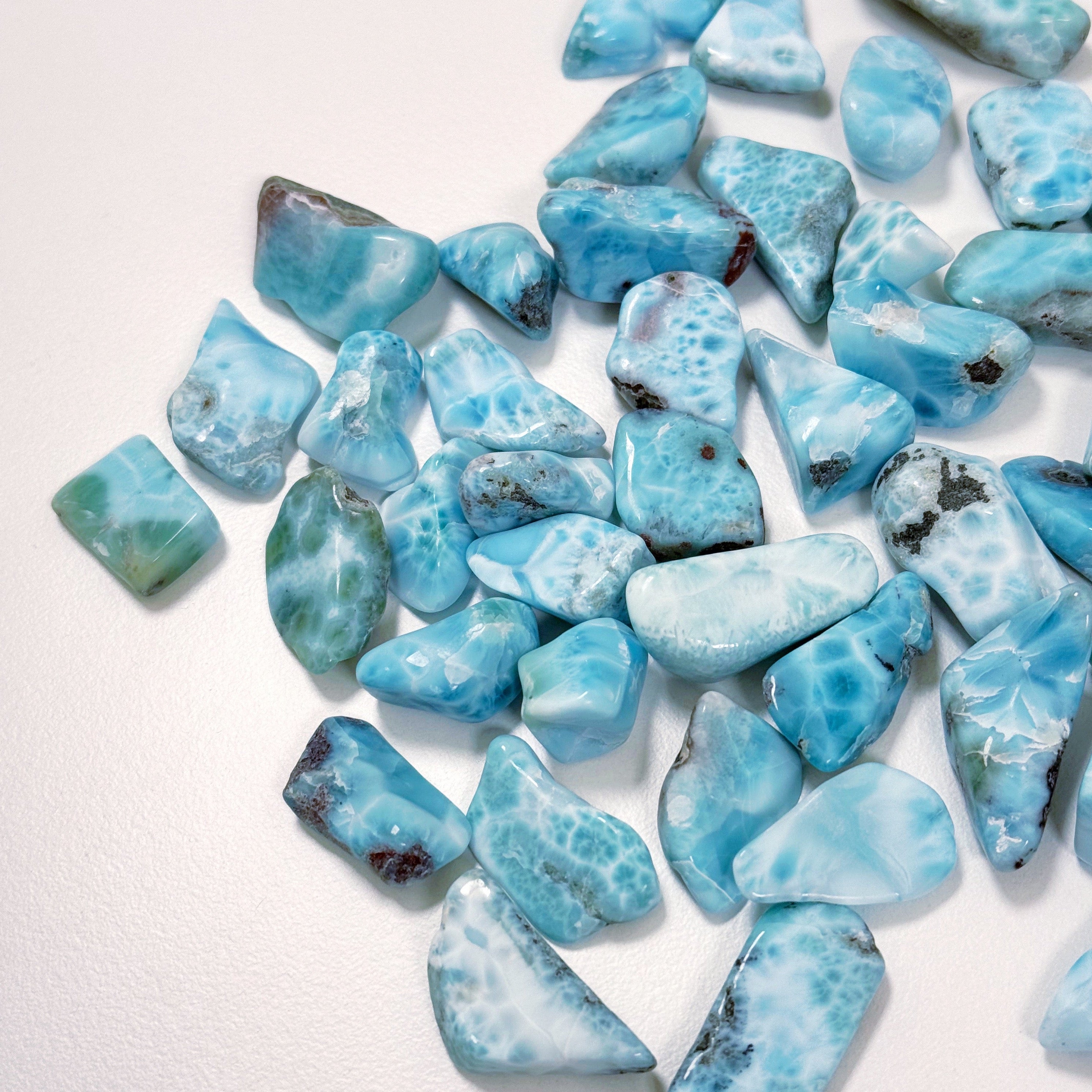 LARIMAR TUMBLE - Black Friday sale, larimar, pocket crystal, tumble - The Mineral Maven