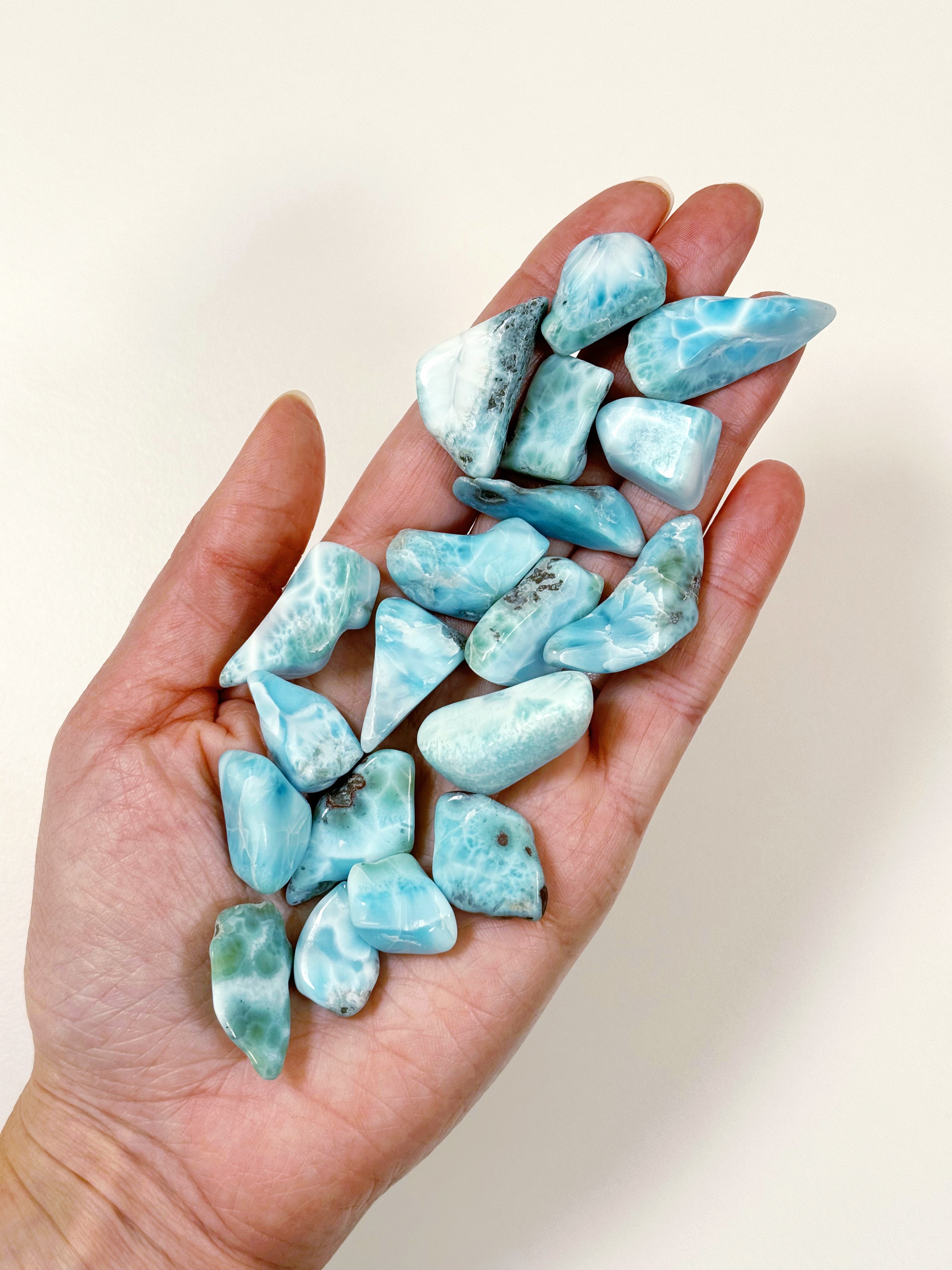 LARIMAR TUMBLE - Black Friday sale, larimar, pocket crystal, tumble - The Mineral Maven