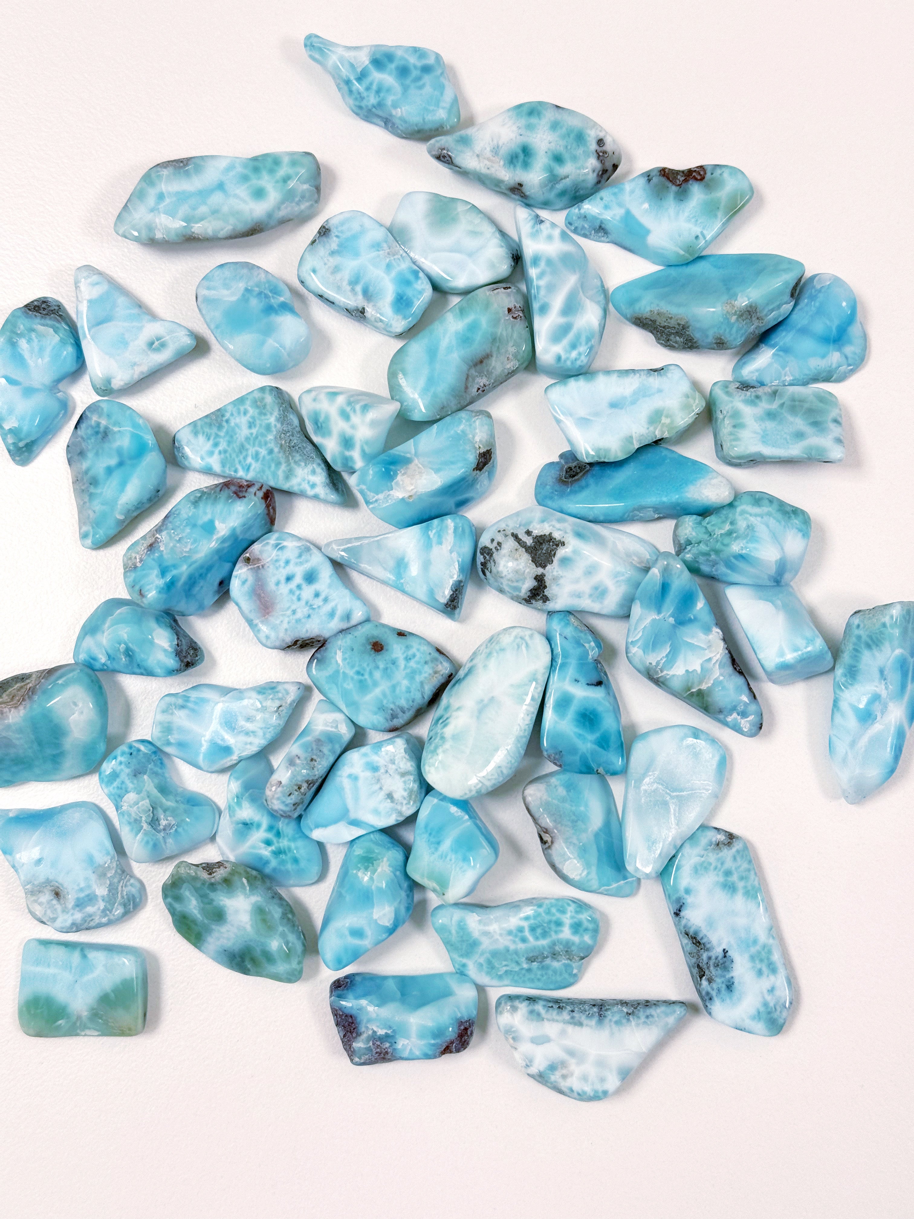 LARIMAR TUMBLE - Black Friday sale, larimar, pocket crystal, tumble - The Mineral Maven