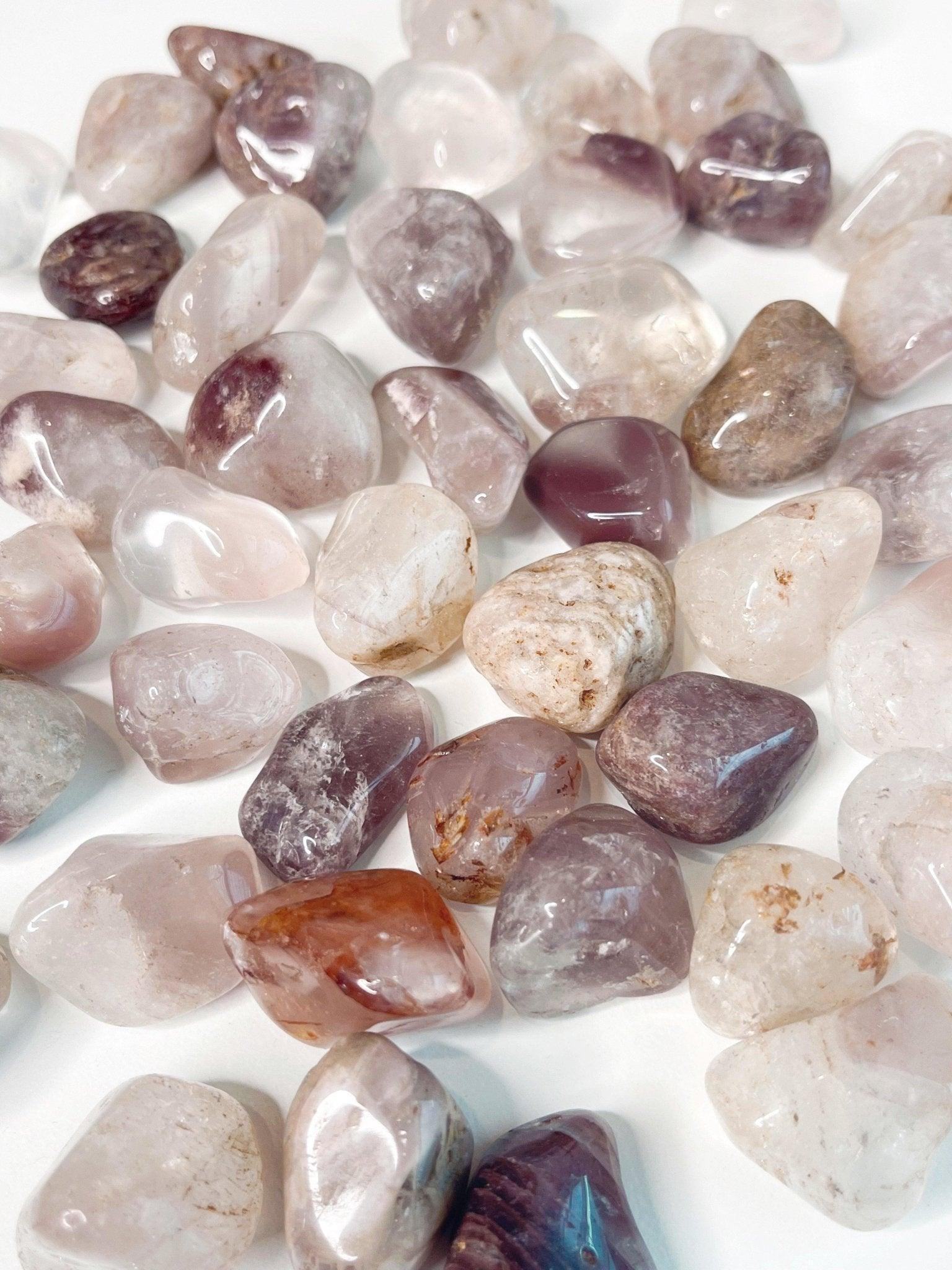 LITHIUM QUARTZ TUMBLE - 33 bday, 7 sale, Black Friday sale, calm gift bundle, emotional support, end of year sale, flash sale, gemini season, holiday sale, lithium, lithium quartz, new year sale, pocket crystal, quartz, tumble, tumbled, tumbles - The Mineral Maven