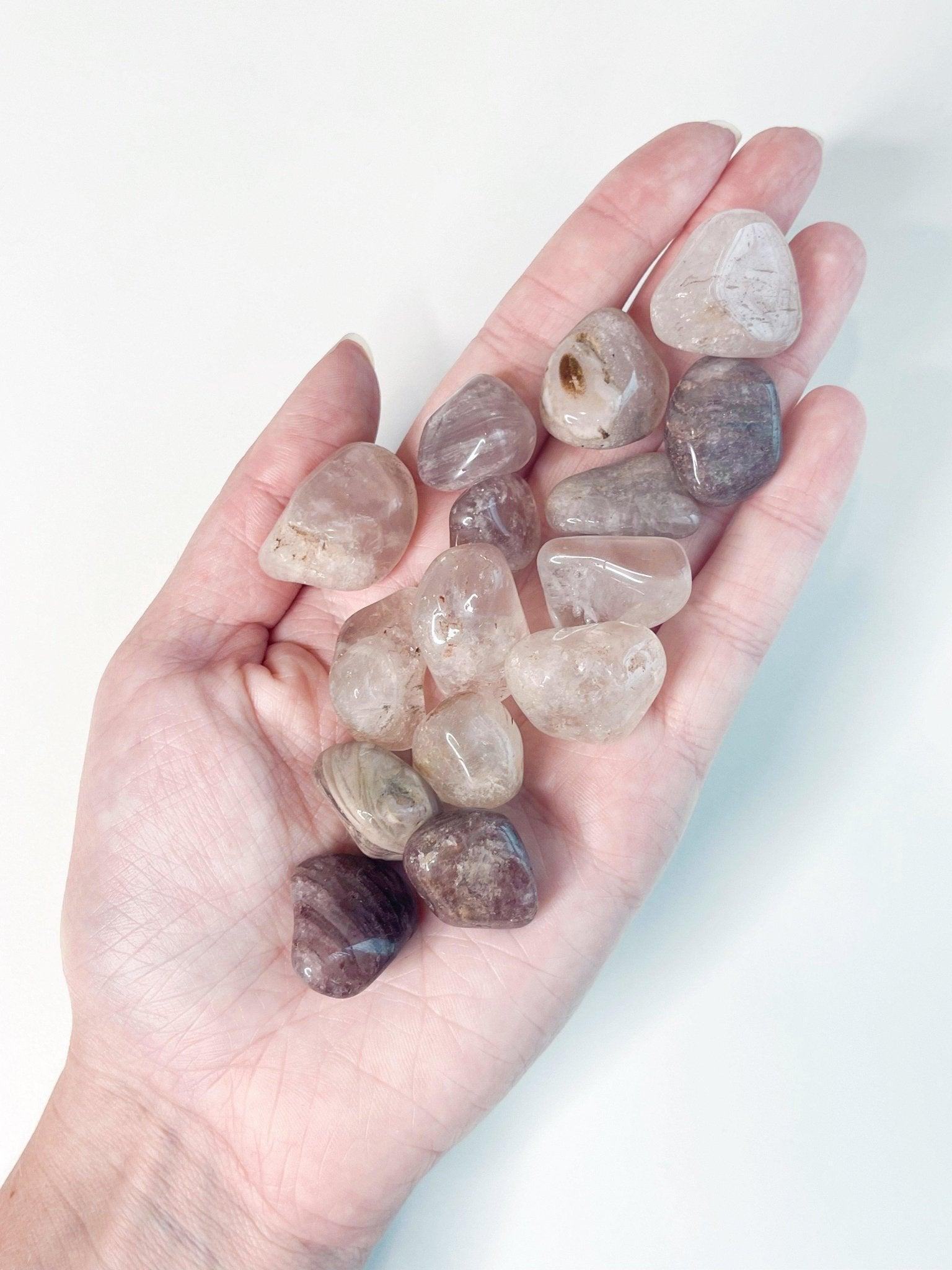 LITHIUM QUARTZ TUMBLE - 33 bday, 7 sale, Black Friday sale, calm gift bundle, emotional support, end of year sale, flash sale, gemini season, holiday sale, lithium, lithium quartz, new year sale, pocket crystal, quartz, tumble, tumbled, tumbles - The Mineral Maven