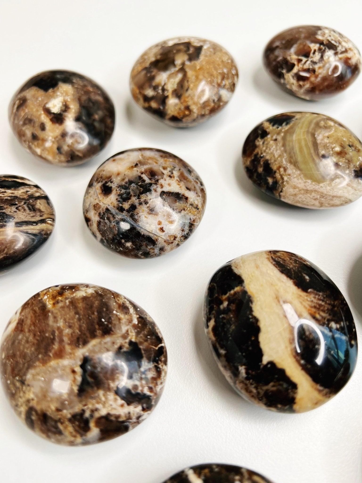 MADAGASCAR OPAL PEBBLE - 33 bday, 444 sale, 7 sale, Black Friday sale, black opal, brown opal, end of year sale, focus gift bundle, holiday sale, madagascar opal, new year sale, opal, palm stone, palmstone, pebble, pebbles, pocket crystal, pocket stone, tucson update - The Mineral Maven