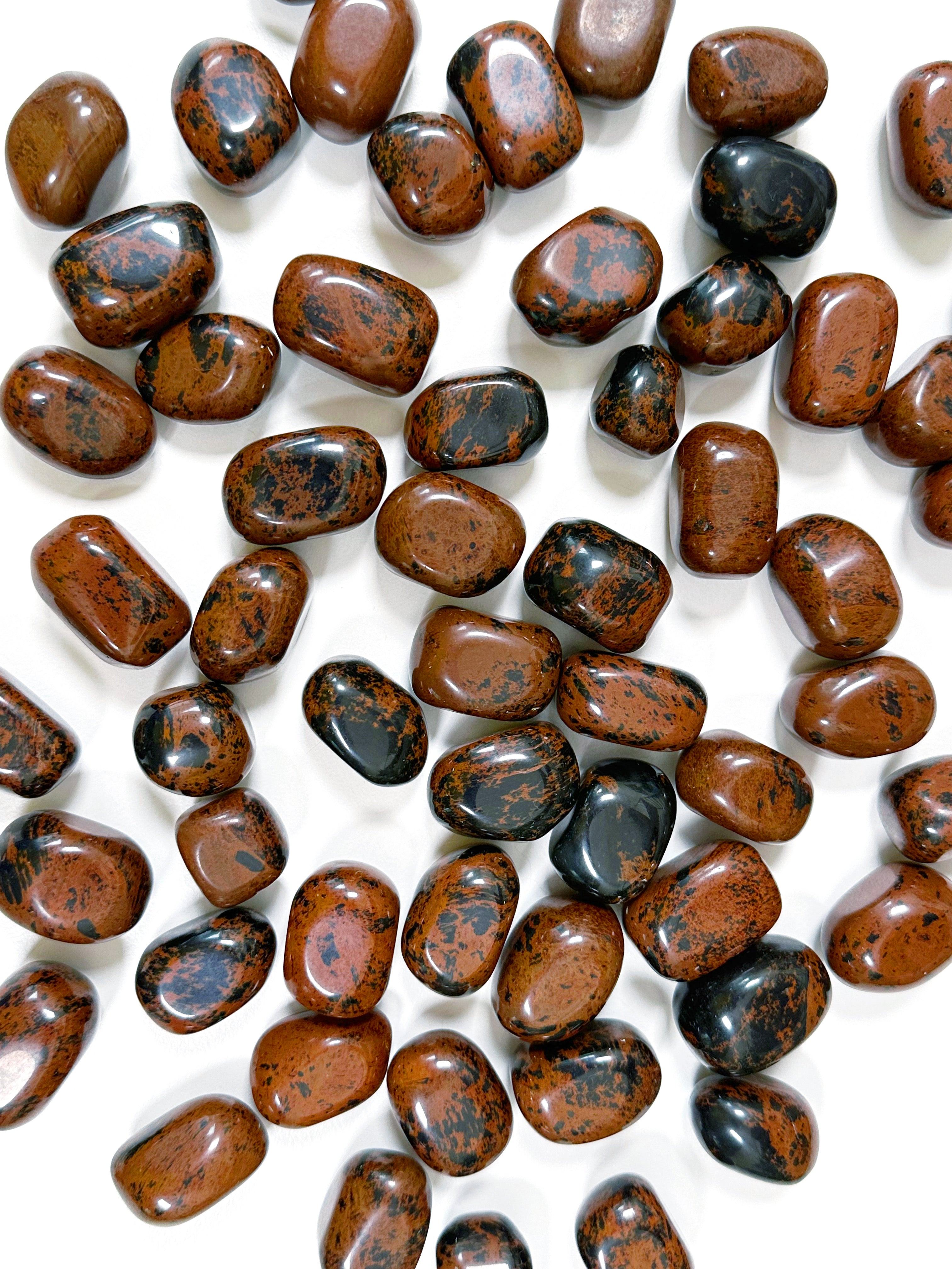 MAHOGANY OBSIDIAN CHONK - 33 bday, Black Friday sale, chonk, end of year sale, holiday sale, mahogany obsidian, pocket crystal, pocket stone, protection gift bundle, tumble, tumbled, tumbled stone - The Mineral Maven