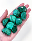 MALACHITE TUMBLE - malachite, pocket crystal, pocket crystals, pocket stone, recently added - The Mineral Maven
