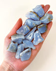 MALAWI BLUE LACE CHALCEDONY TUMBLE - Black Friday sale, blue chalcedony, blue lace agate, mercury rx, pocket crystal, pocket crystals, pocket stone - The Mineral Maven