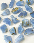 MALAWI BLUE LACE CHALCEDONY TUMBLE - Black Friday sale, blue chalcedony, blue lace agate, mercury rx, pocket crystal, pocket crystals, pocket stone - The Mineral Maven