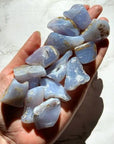 MALAWI BLUE LACE CHALCEDONY TUMBLE - Black Friday sale, blue chalcedony, blue lace agate, mercury rx, pocket crystal, pocket crystals, pocket stone - The Mineral Maven