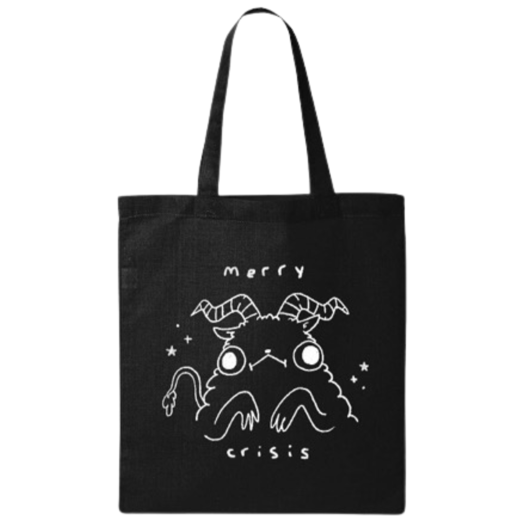 MERRY CRISIS KRAMPUS TOTE - Krampus, krampus tote, krampusnacht, merry crisis, shop small drop - The Mineral Maven