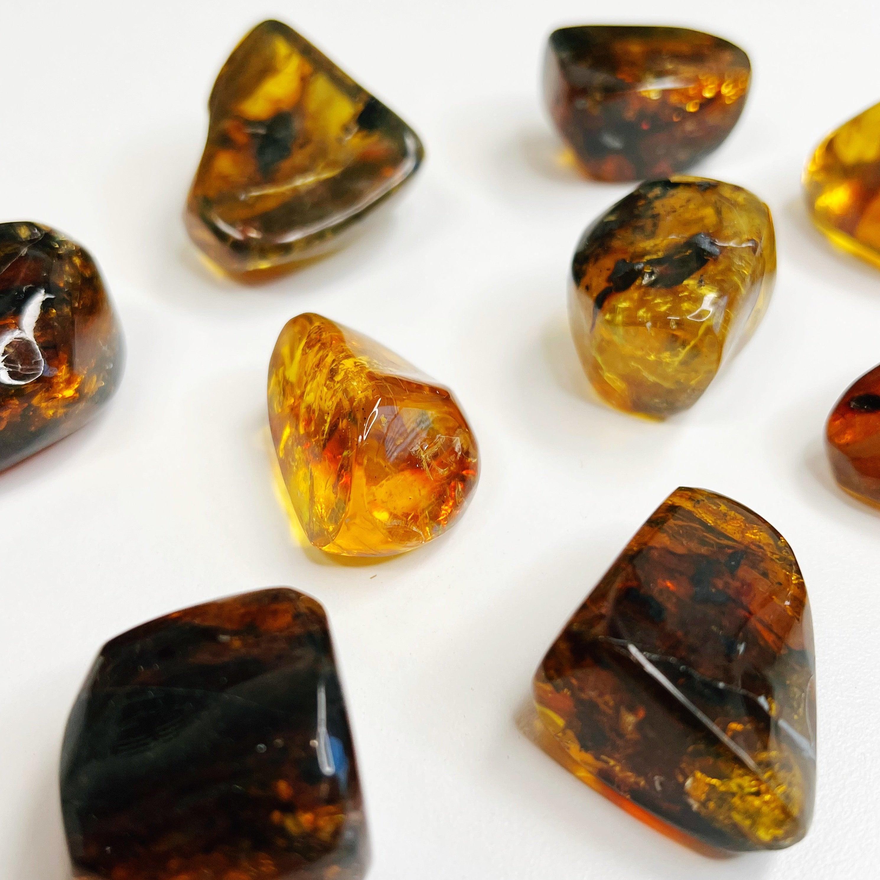 MEXICAN AMBER - 2025 vibes, 33 bday, amber, Black Friday sale, end of year sale, holiday sale, mexican amber, new year new crystals, pocket crystal, pocket stone, polished stone, transform gift bundle, tumble - The Mineral Maven