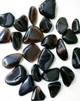 MIDNIGHT LACE OBSIDIAN TUMBLE - Black Friday sale, end of year sale, Friday the 13th, holiday sale, mercury rx, midnight lace obsidian, obsidian, pocket crystal, pocket stone, protection gift bundle, tumble - The Mineral Maven