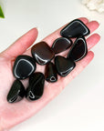 MIDNIGHT LACE OBSIDIAN TUMBLE - Black Friday sale, end of year sale, Friday the 13th, holiday sale, mercury rx, midnight lace obsidian, obsidian, pocket crystal, pocket stone, protection gift bundle, tumble - The Mineral Maven