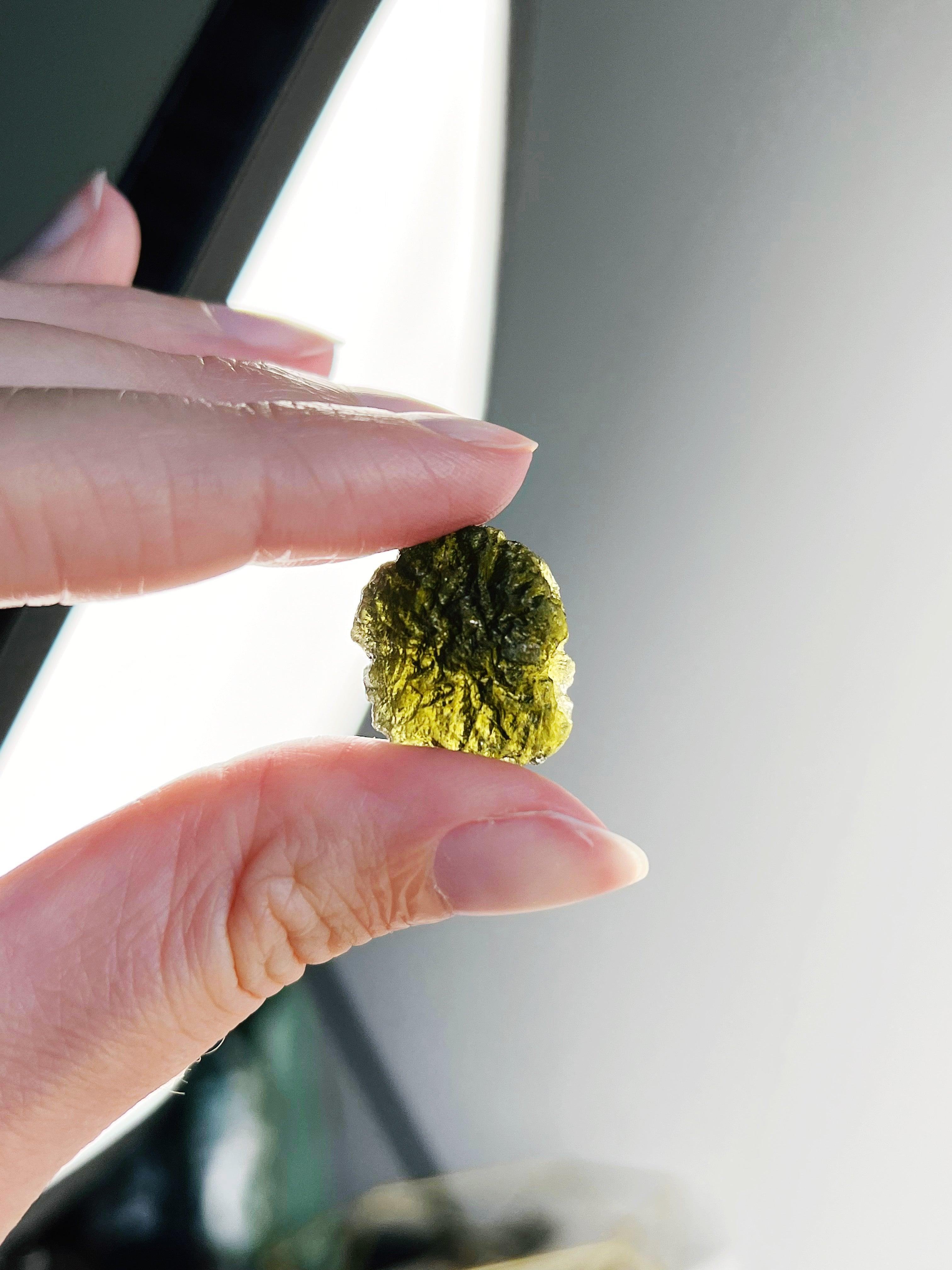 MOLDAVITE 3 - moldavite, tektite - The Mineral Maven