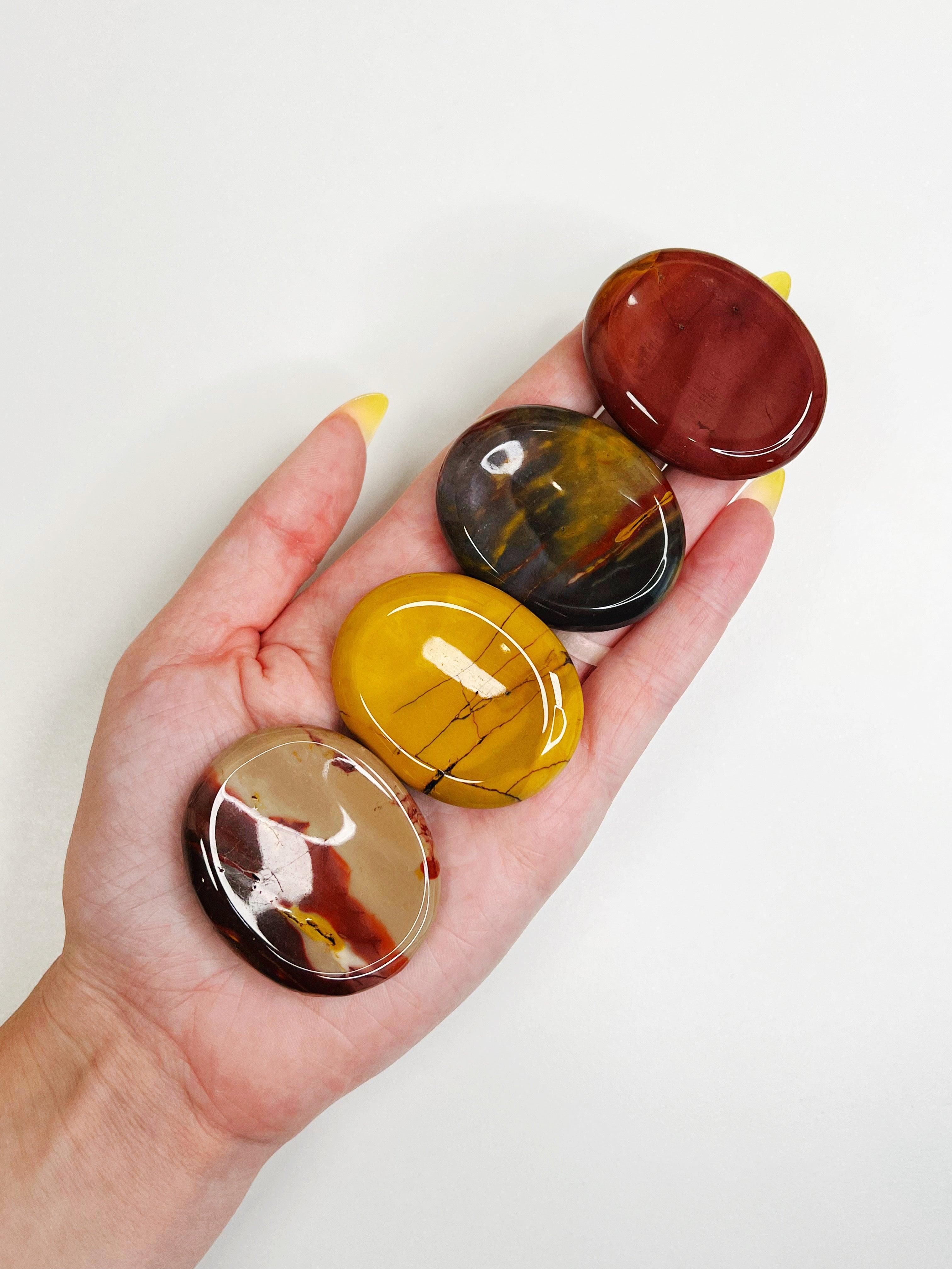 MOOKAITE THUMBSTONE - 33 bday, end of year sale, holiday sale, mookaite, mookaite jasper, new year sale, pocket crystal, pocket stone, thumbstone, update, worry stone - The Mineral Maven