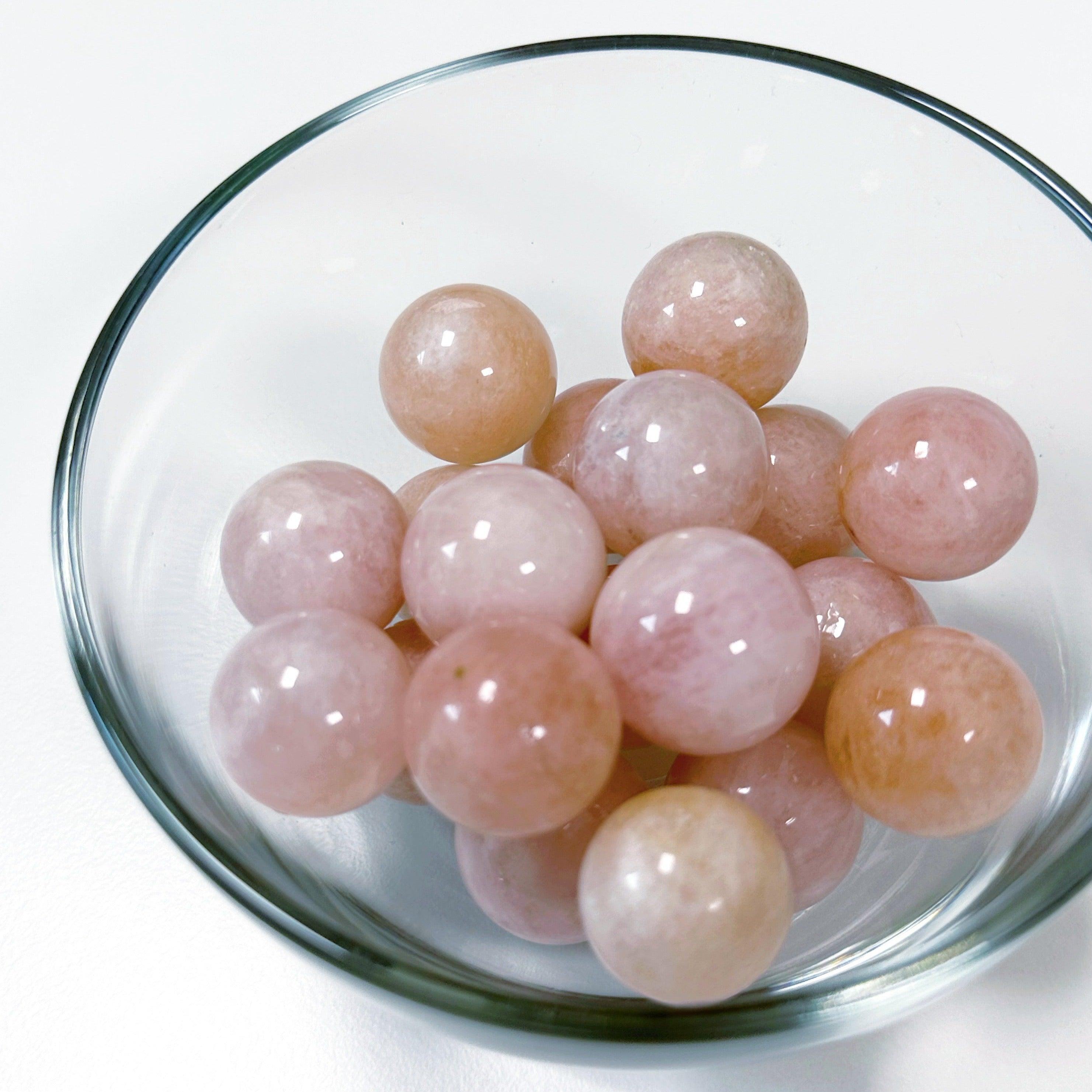 MORGANITE MINI SPHERE - 33 bday, beryl, Black Friday sale, end of year sale, holiday sale, love gift bundle, mini sphere, morganite, north carolina gem show, polished, sphere - The Mineral Maven