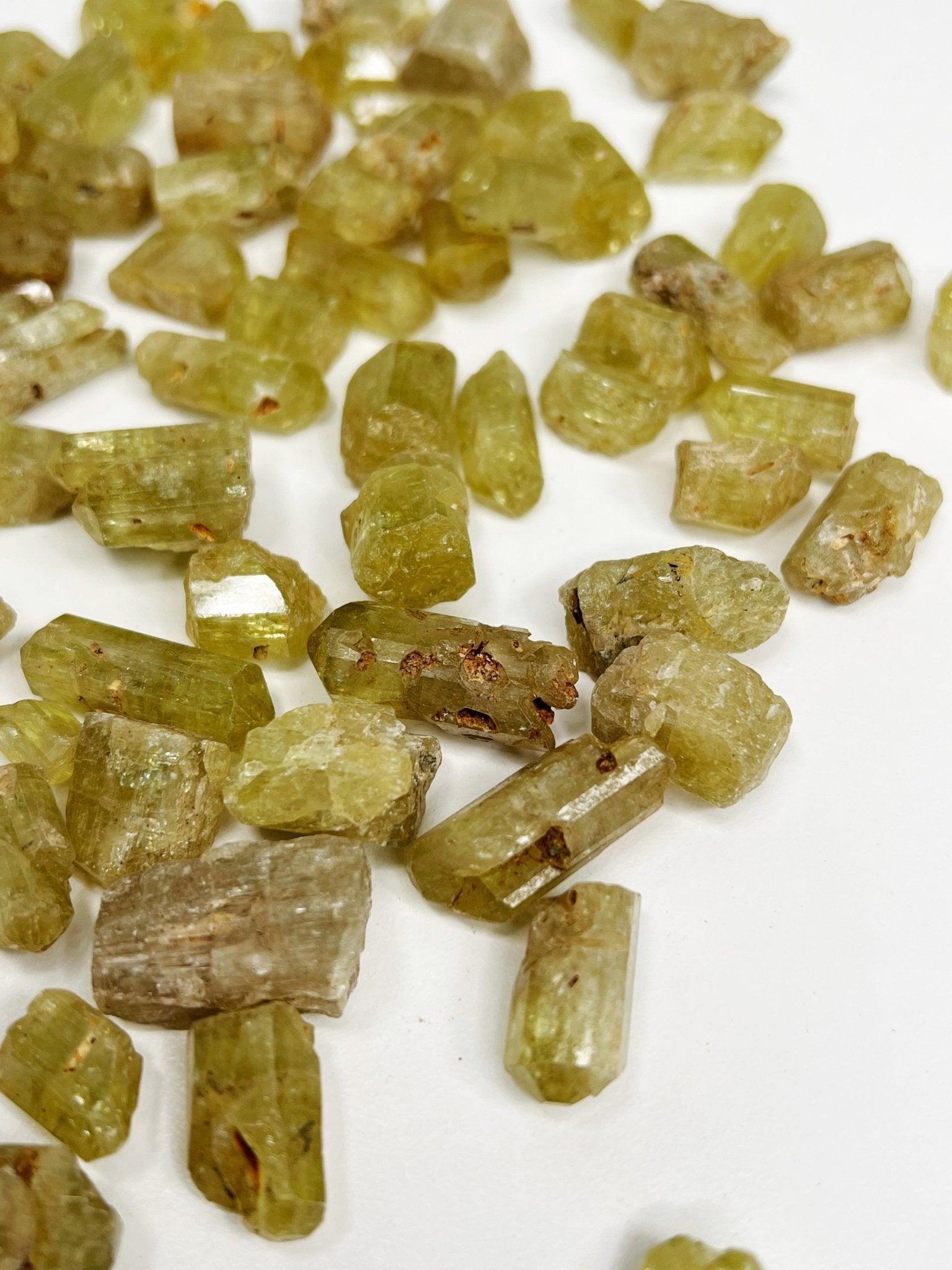 MOROCCAN APATITE - SINGLE CRYSTAL - 33 bday, apatite, bulk, end of year sale, focus gift bundle, golden apatite, green apatite, holiday sale, new year sale, pocket crystal, pocket crystals, pocket stone, raw crystal, raw stone, yellow apatite - The Mineral Maven