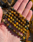 NELLITE 8mm - HANDMADE CRYSTAL BRACELET - 8mm, bracelet, bracelet inventory check, brown, crystal bracelet, crystals for beginners, handmade bracelet, jewelry, June 2025 inventory check, leo, market bracelet, nellite, pietersite, sagittarius, tigers eye, tucson mini drop, Wearable - The Mineral Maven